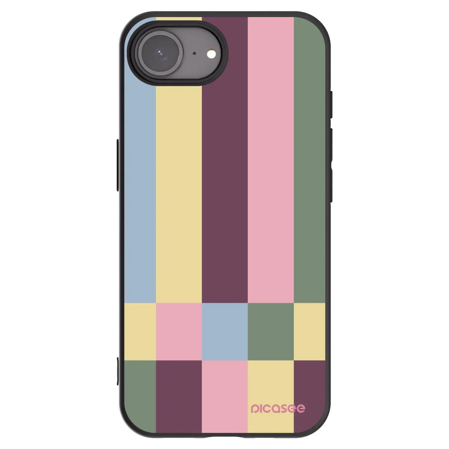 Silikonový černý obal pro Apple iPhone 16e - Lobby tiles
