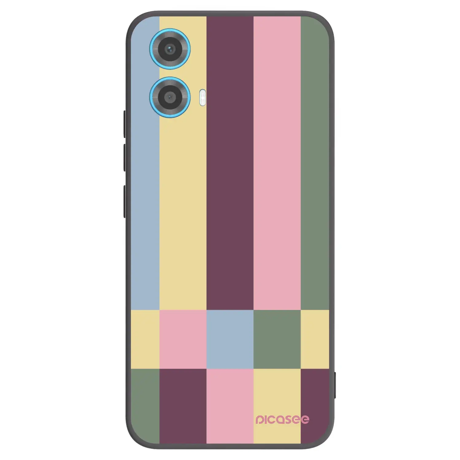 Silikonový černý obal pro Motorola Moto G34 5G - Lobby tiles