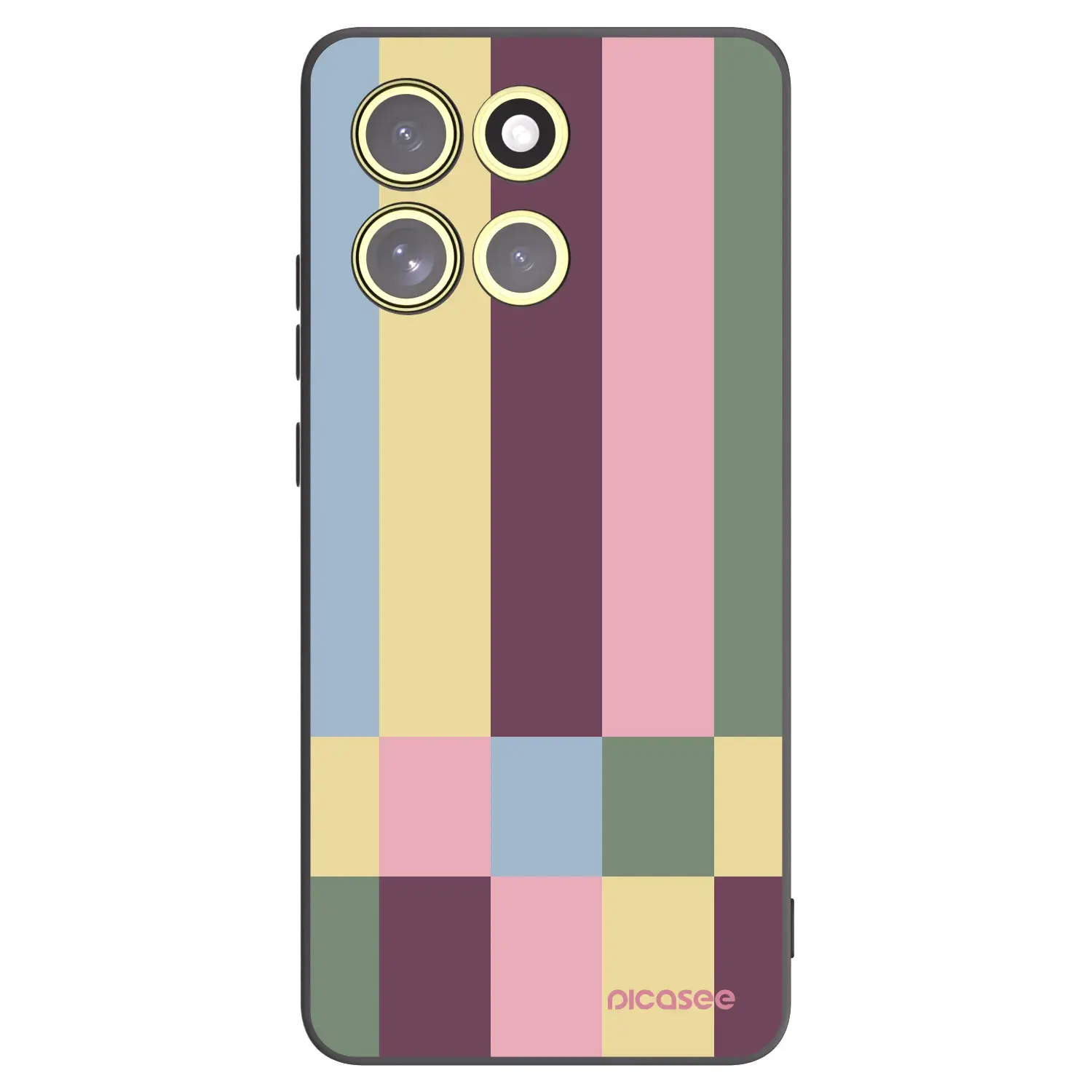 Silikonový černý obal pro Motorola Moto G86 5G - Lobby tiles