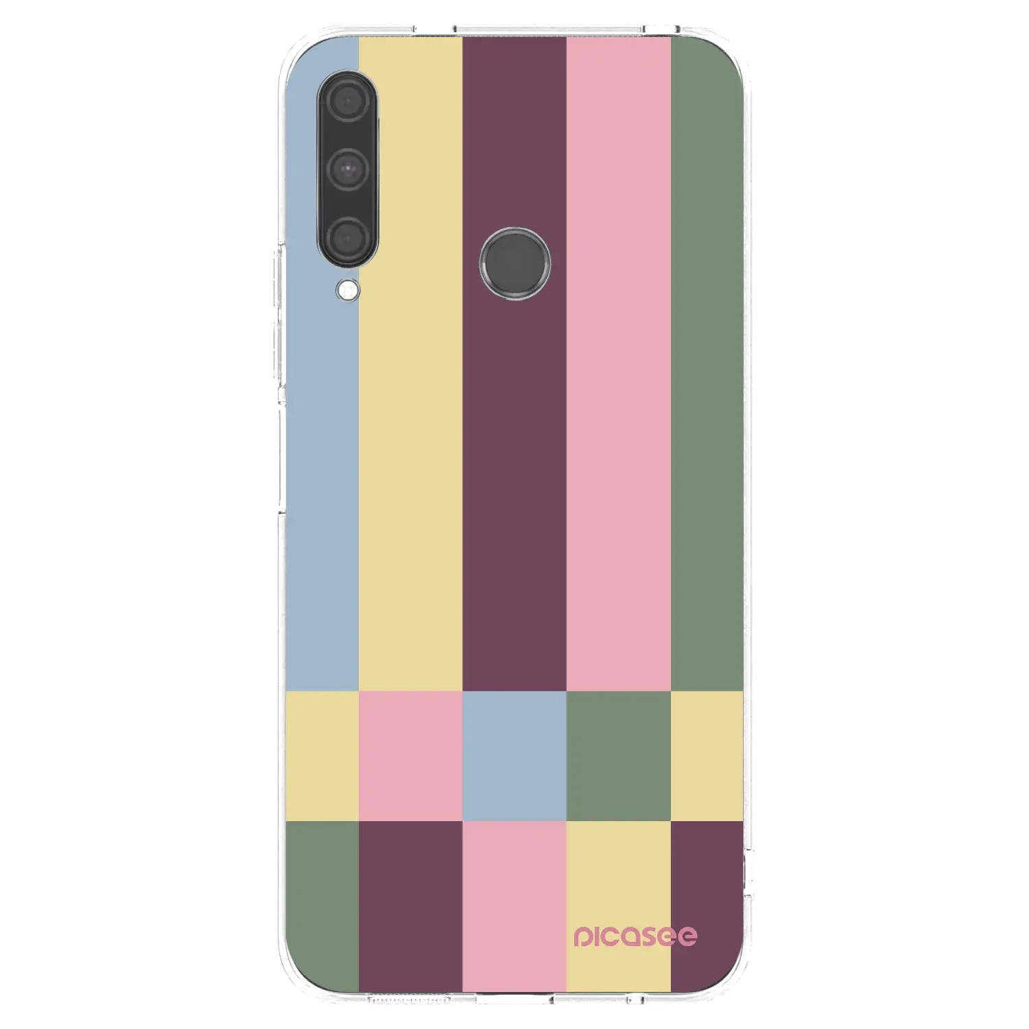Silikonový průhledný obal pro Huawei P40 Lite E - Lobby tiles