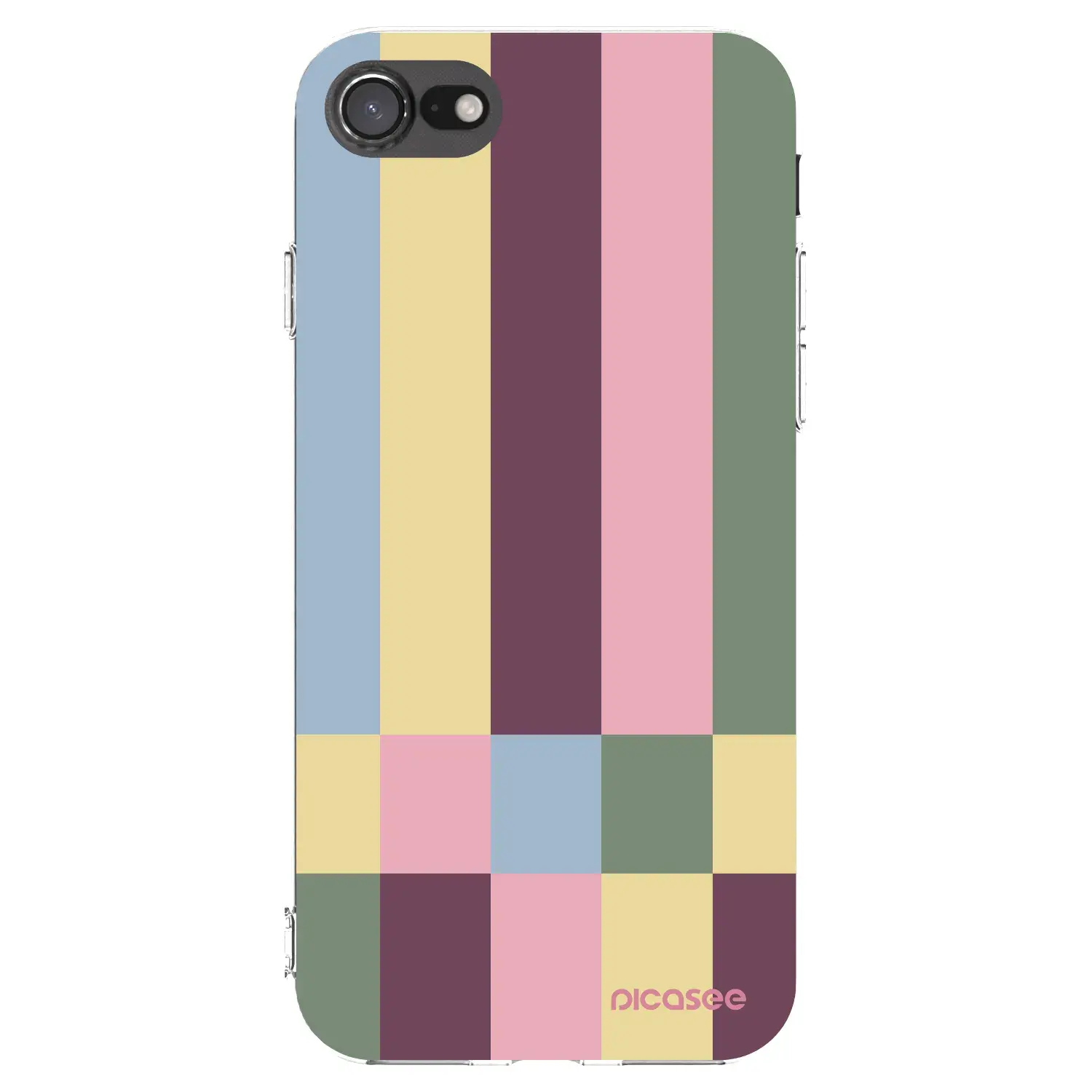Silikonový průhledný obal pro Apple iPhone SE 2020 - Lobby tiles