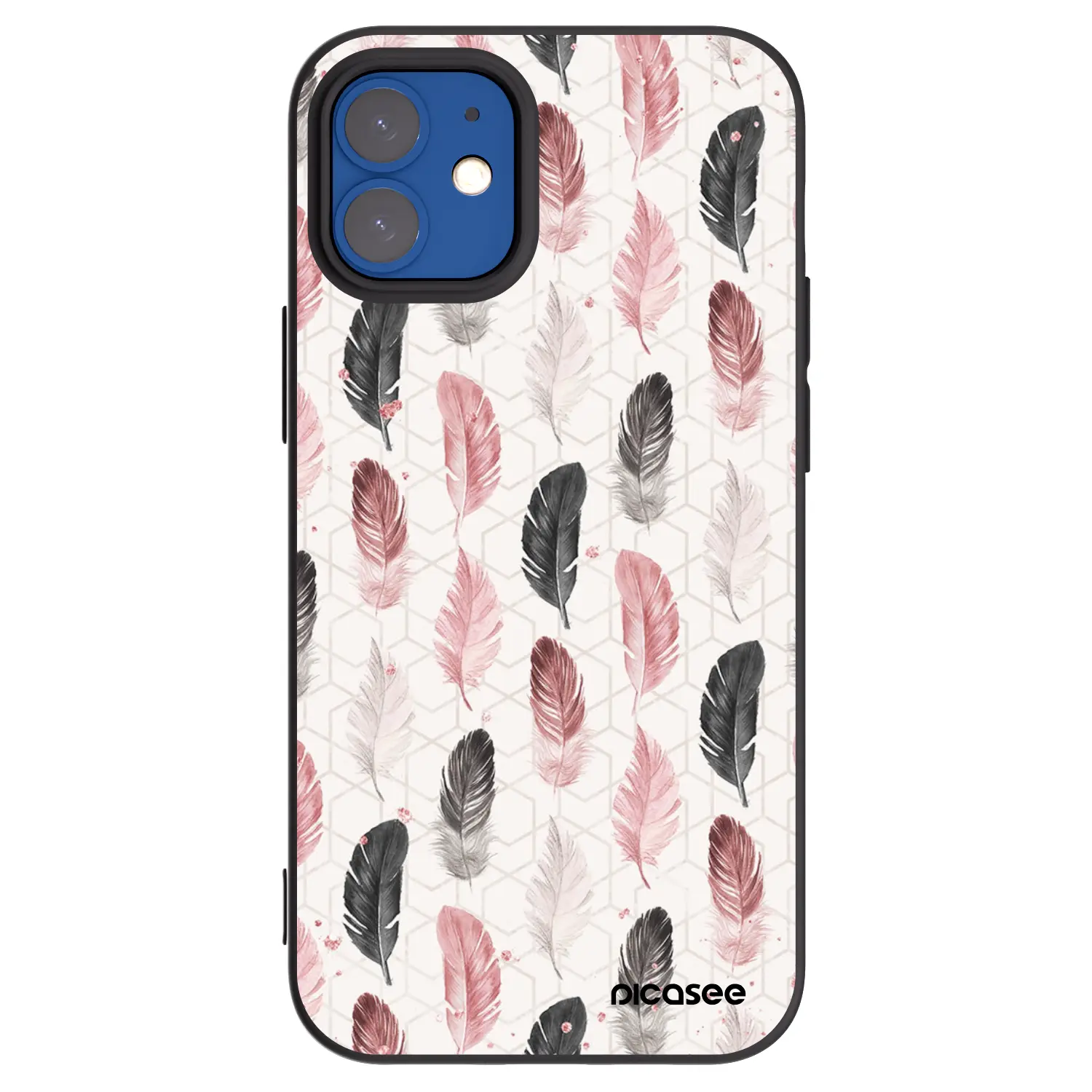 Silikonový černý obal pro Apple iPhone 12 mini - Pírka 2