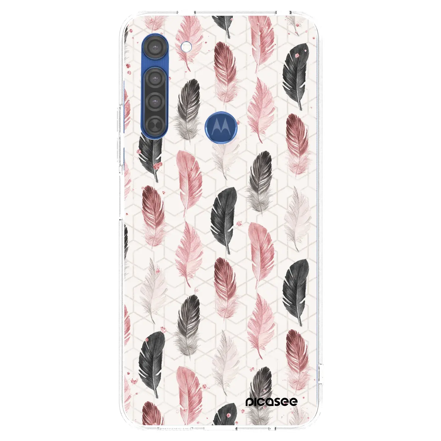 Silikonový průhledný obal pro Motorola Moto G8 - Pírka 2