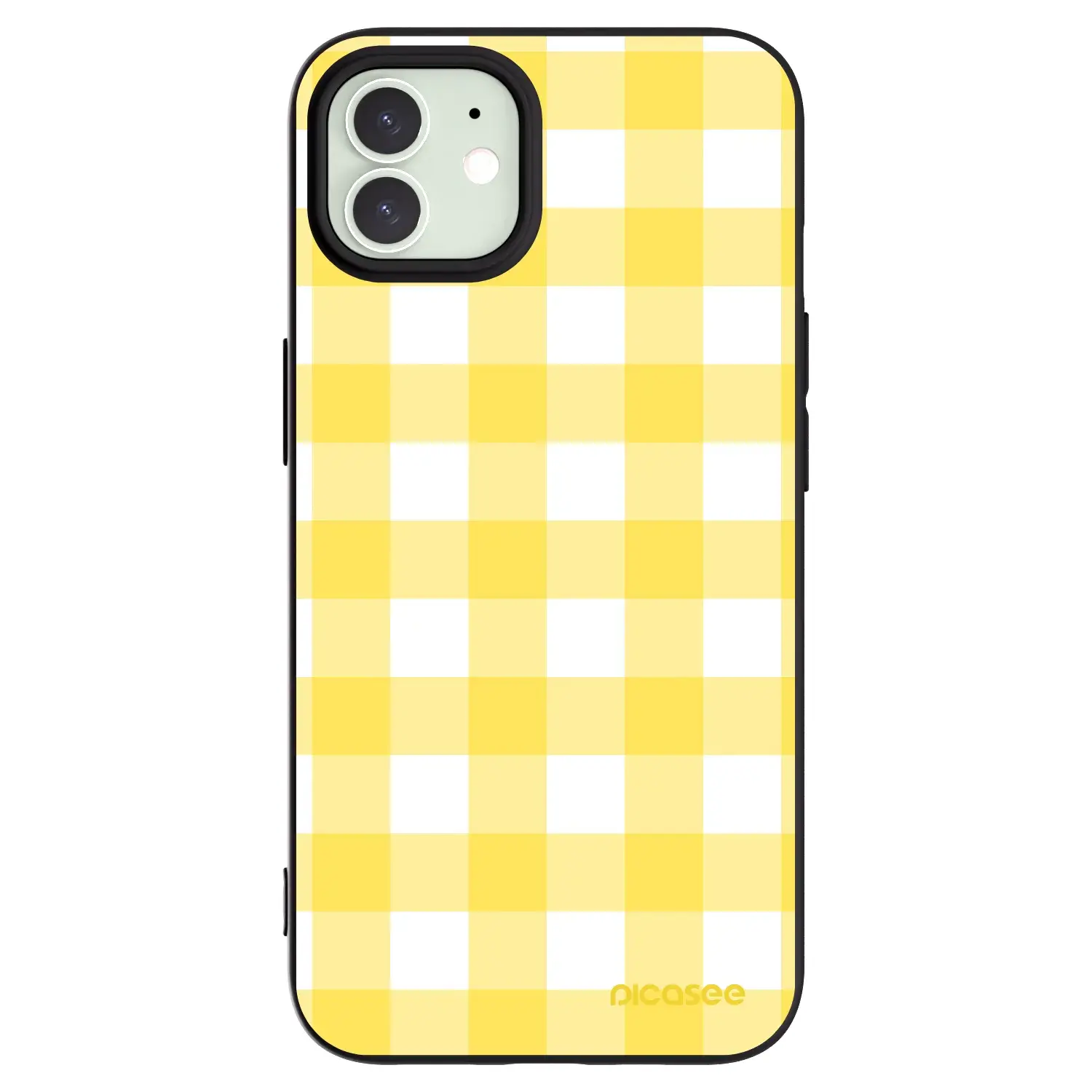 Silikonový černý obal pro Apple iPhone 12 - Gride lemon