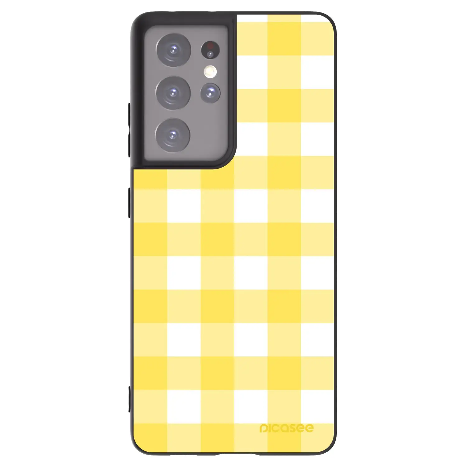 Silikonový černý obal pro Samsung Galaxy S21 Ultra 5G G998B - Gride lemon
