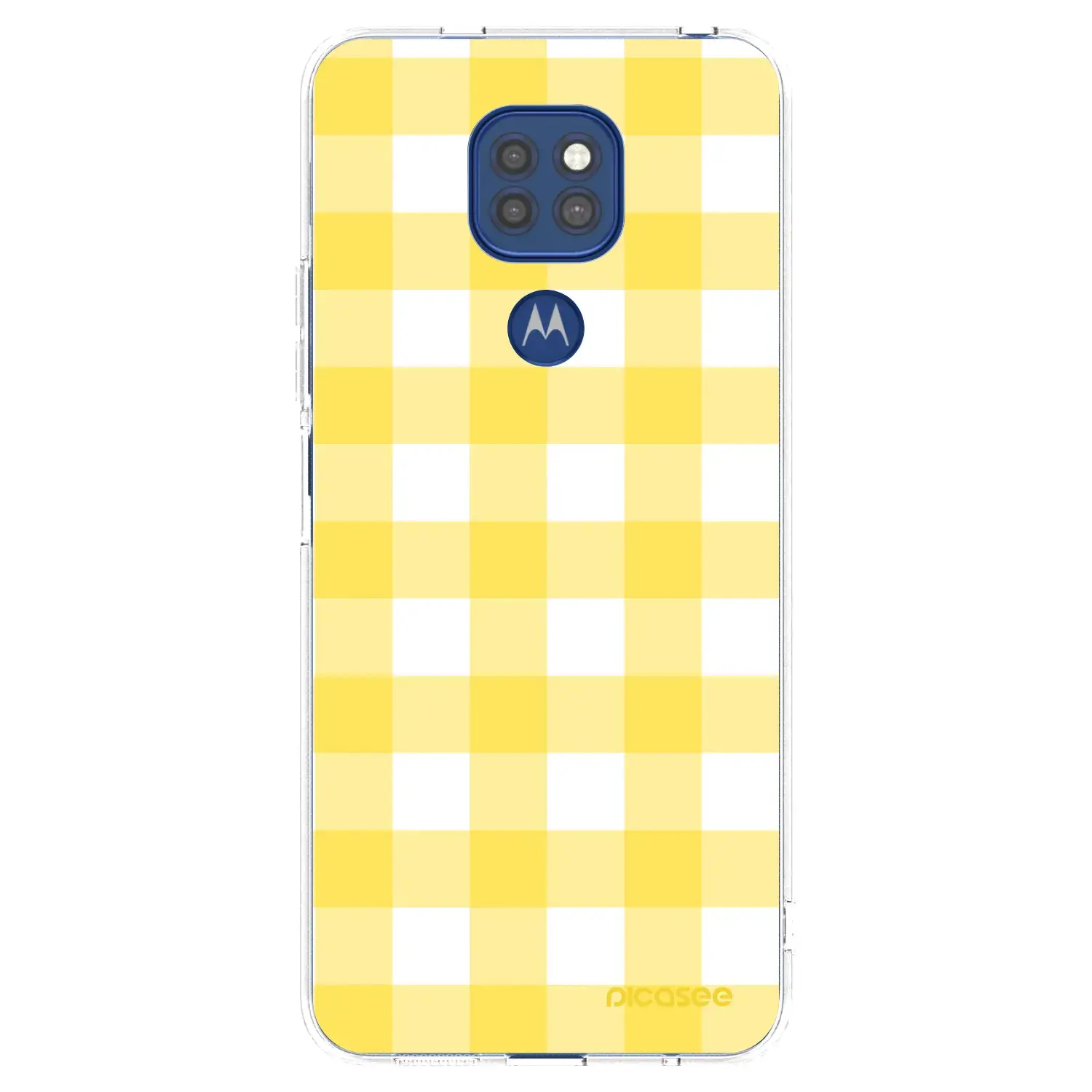 Silikonový průhledný obal pro Motorola Moto G9 Play - Gride lemon