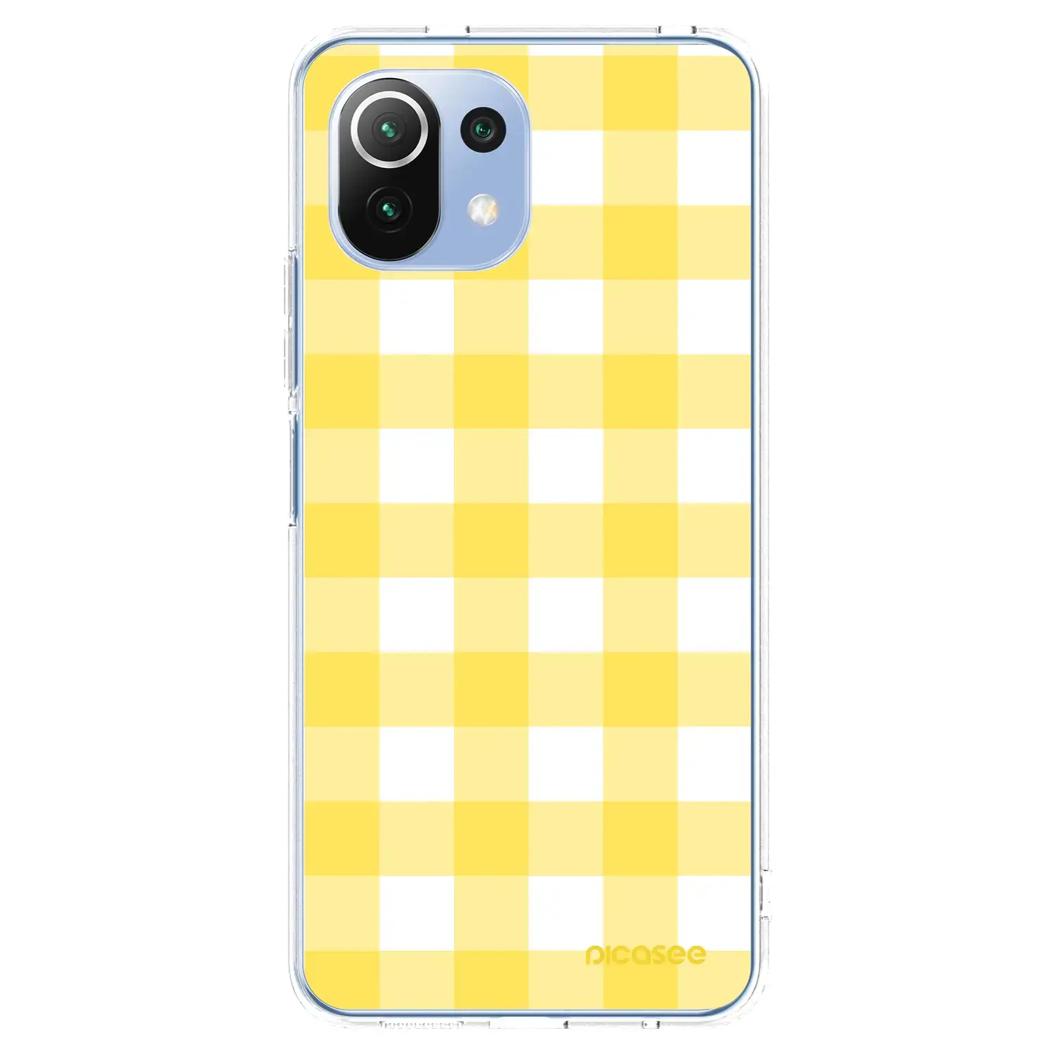 Silikonový průhledný obal pro Xiaomi Mi 11 Lite - Gride lemon