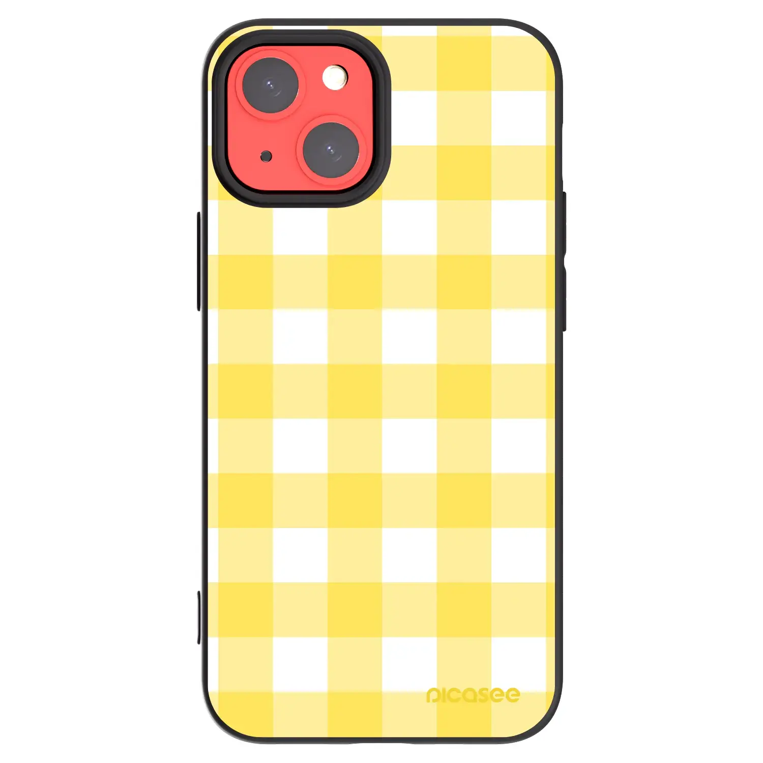 Silikonový černý obal pro Apple iPhone 13 mini - Gride lemon