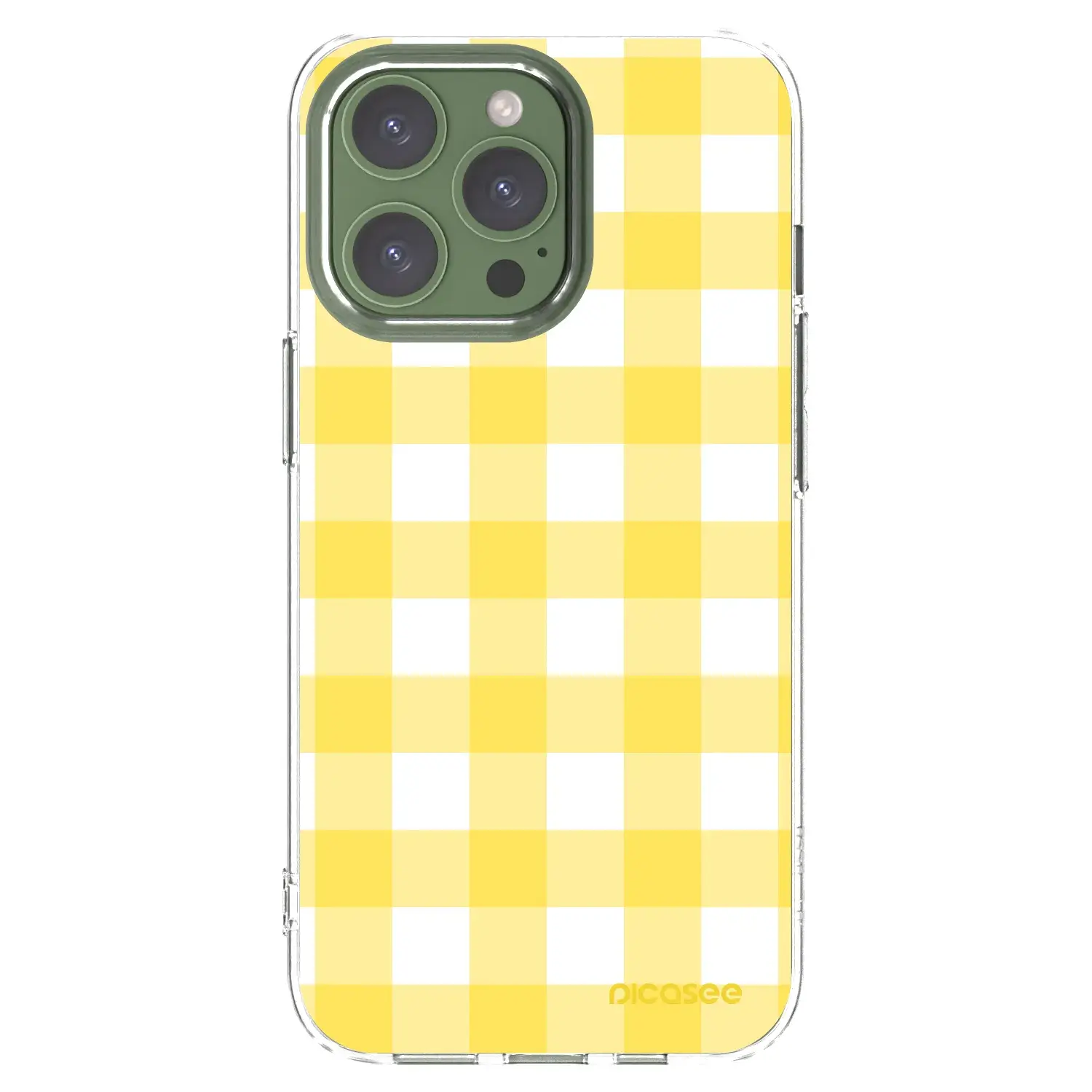 Silikonový průhledný obal pro Apple iPhone 13 Pro - Gride lemon