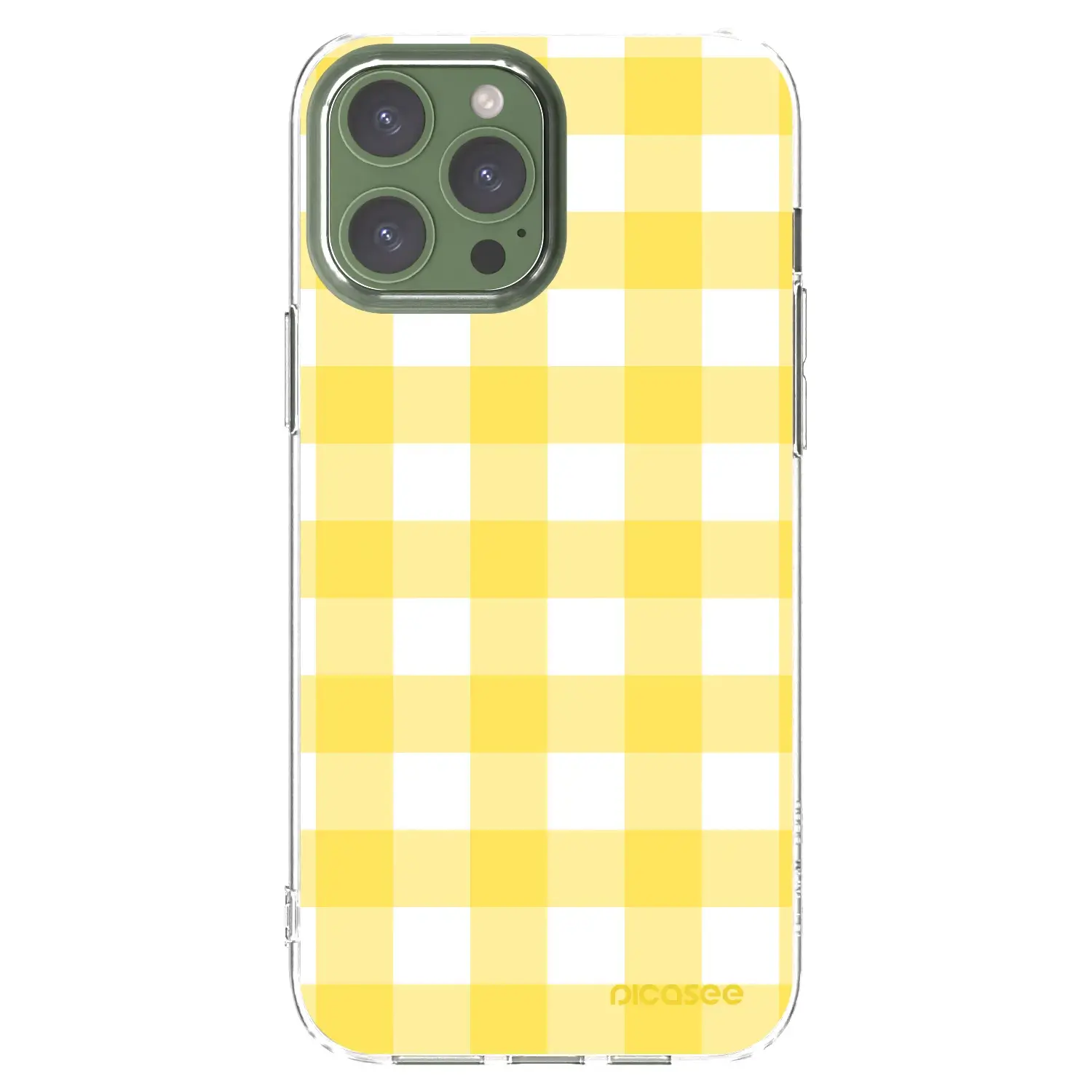 Silikonový průhledný obal pro Apple iPhone 13 Pro Max - Gride lemon