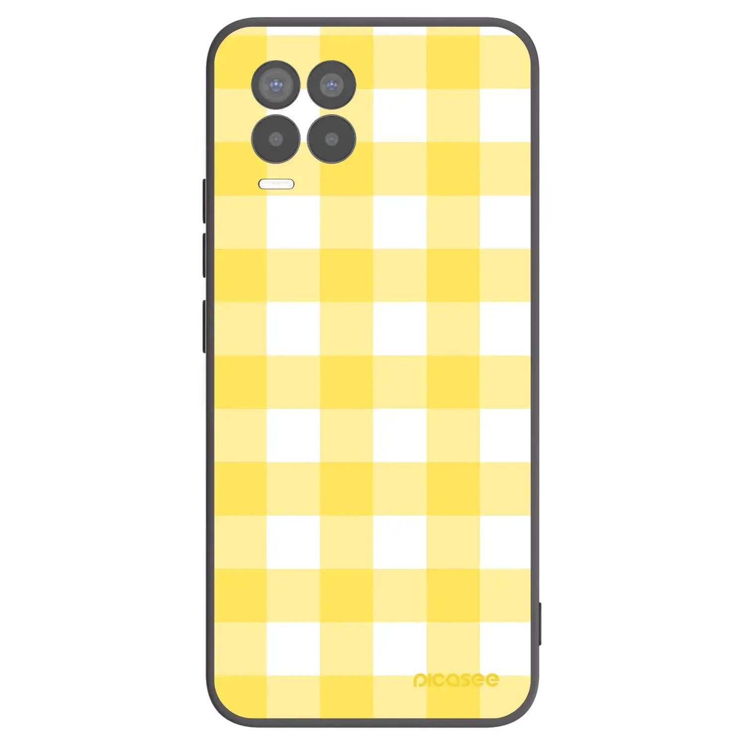 Silikonový černý obal pro Realme 8 Pro - Gride lemon