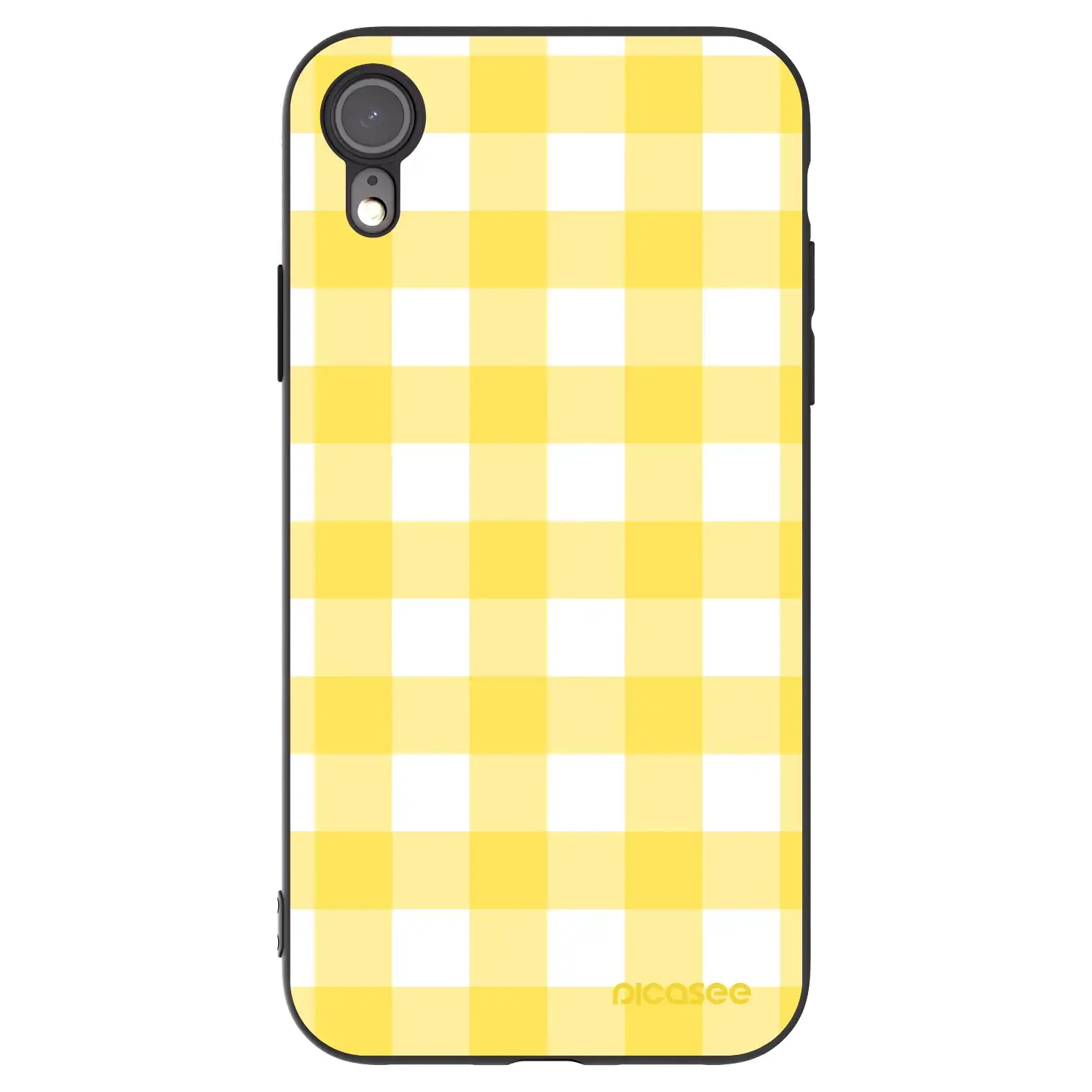 Silikonový černý obal pro Apple iPhone XR - Gride lemon