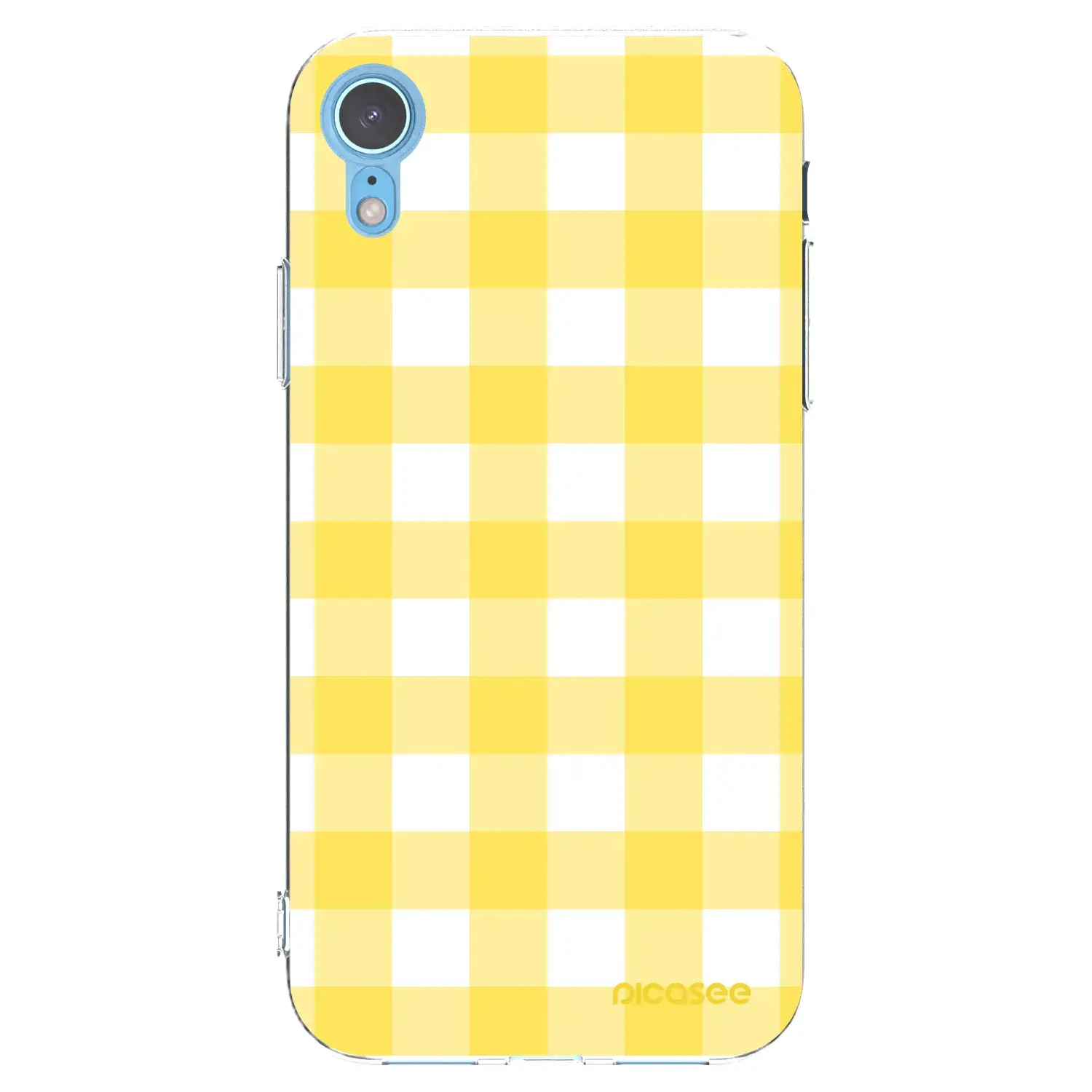 Silikonový průhledný obal pro Apple iPhone XR - Gride lemon