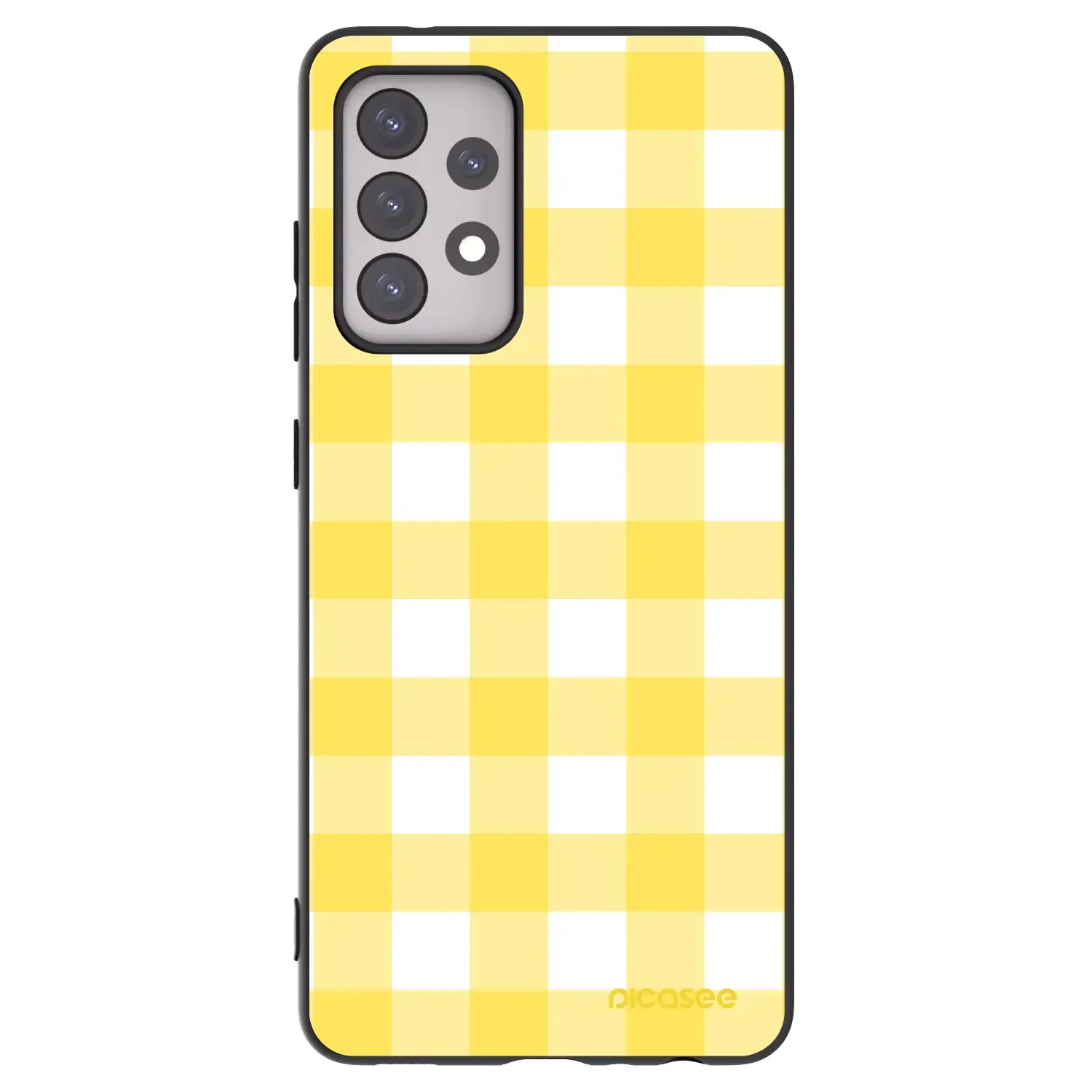 Silikonový černý obal pro Samsung Galaxy A52s 5G A528B - Gride lemon
