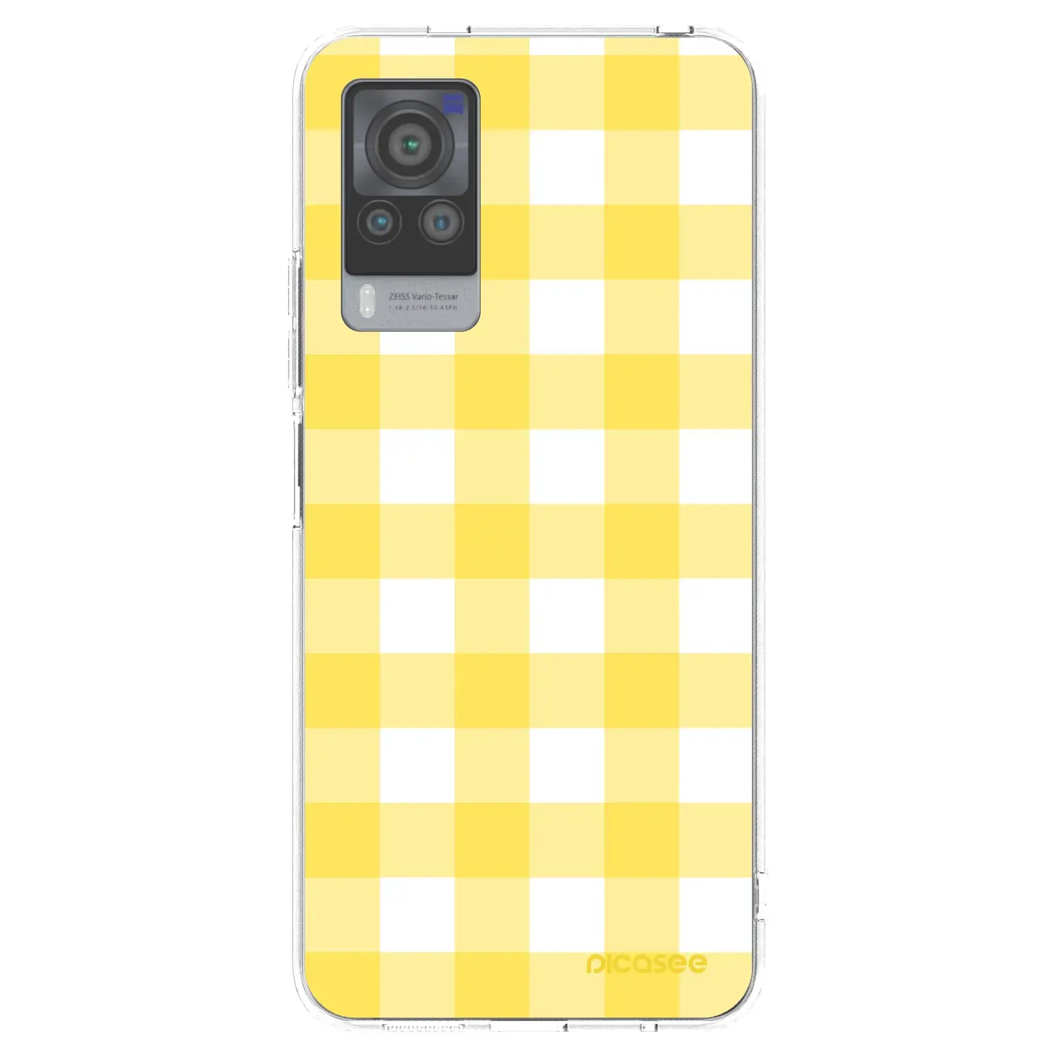 Silikonový průhledný obal pro Vivo X60 Pro 5G - Gride lemon