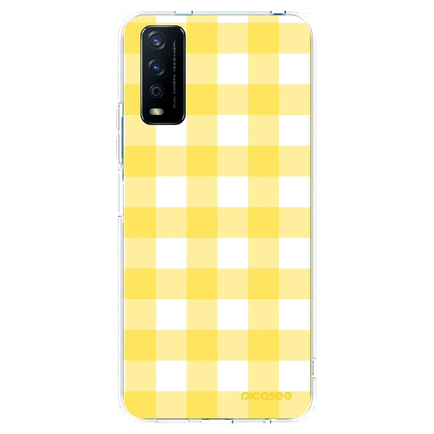 Silikonový průhledný obal pro Vivo Y11s - Gride lemon