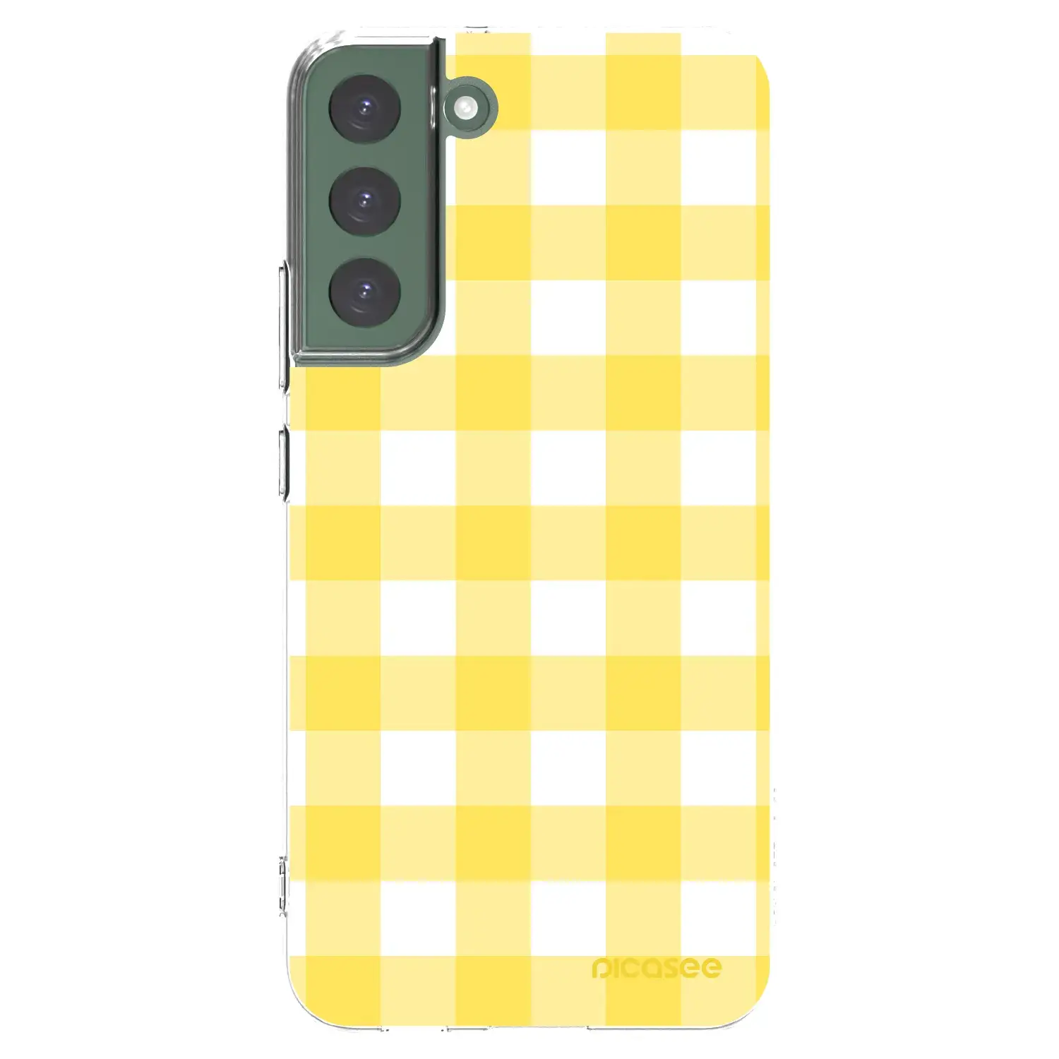 Silikonový průhledný obal pro Samsung Galaxy S22+ 5G - Gride lemon