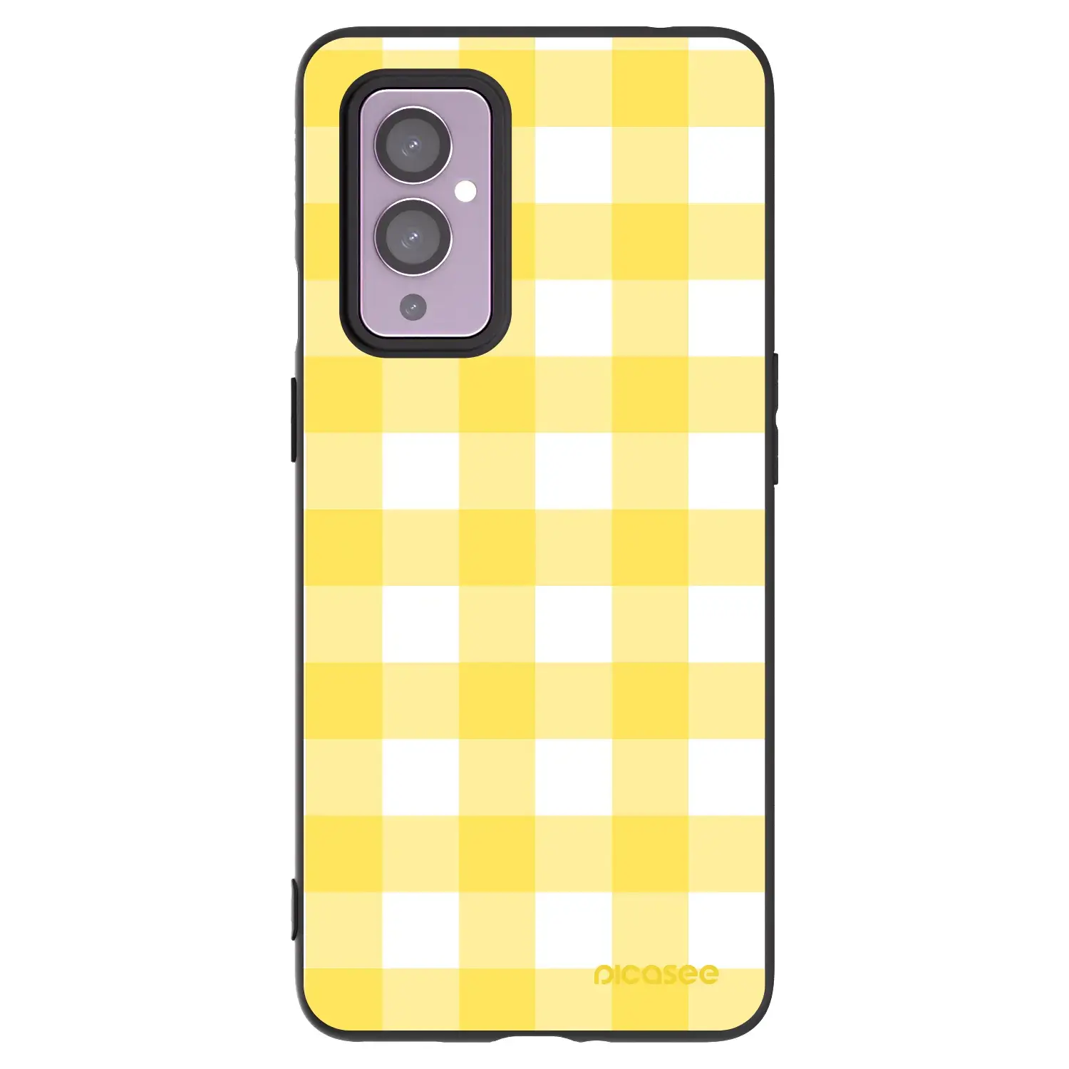 Silikonový černý obal pro OnePlus 9 - Gride lemon