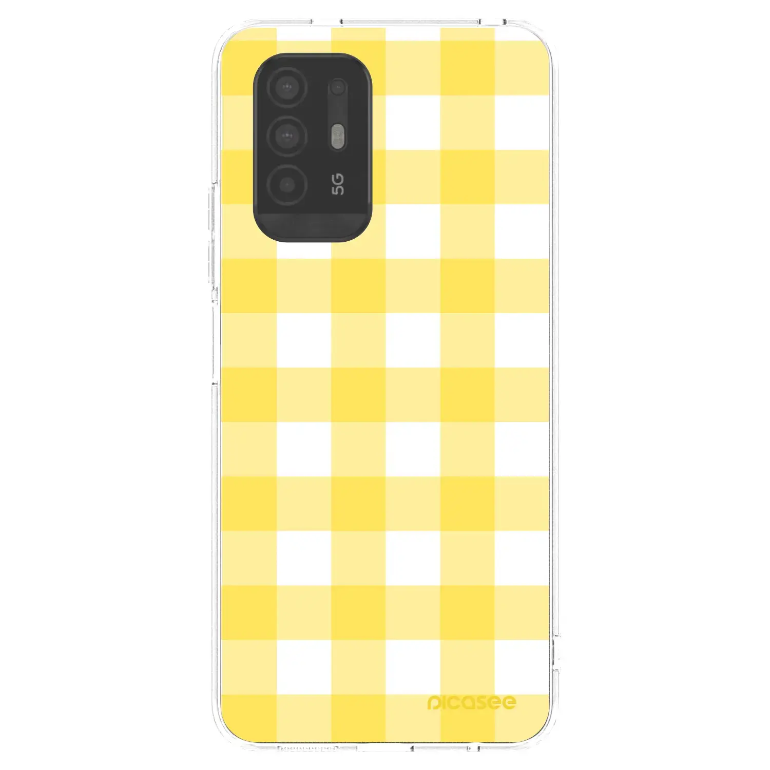 Silikonový průhledný obal pro OPPO A94 5G - Gride lemon