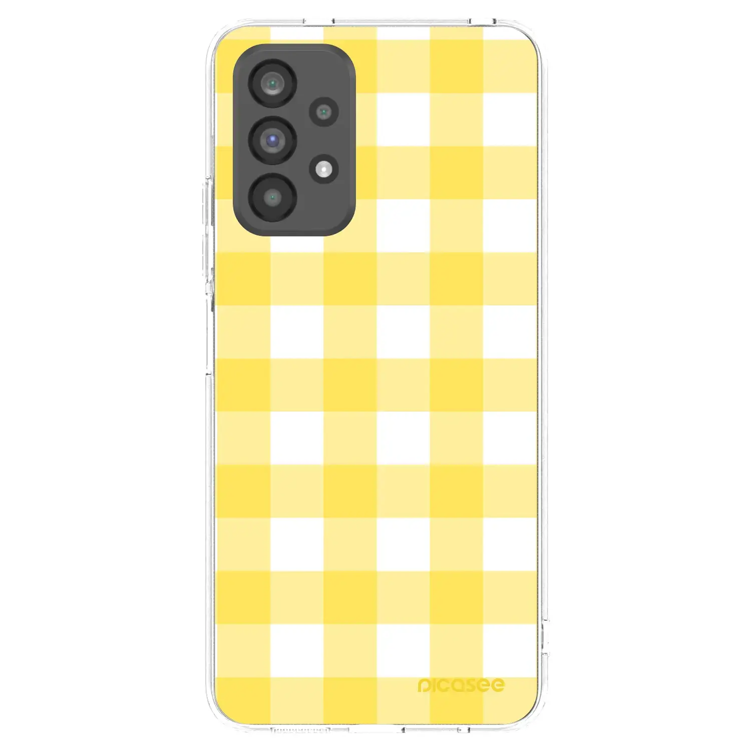 Silikonový průhledný obal pro Samsung Galaxy A73 5G - Gride lemon