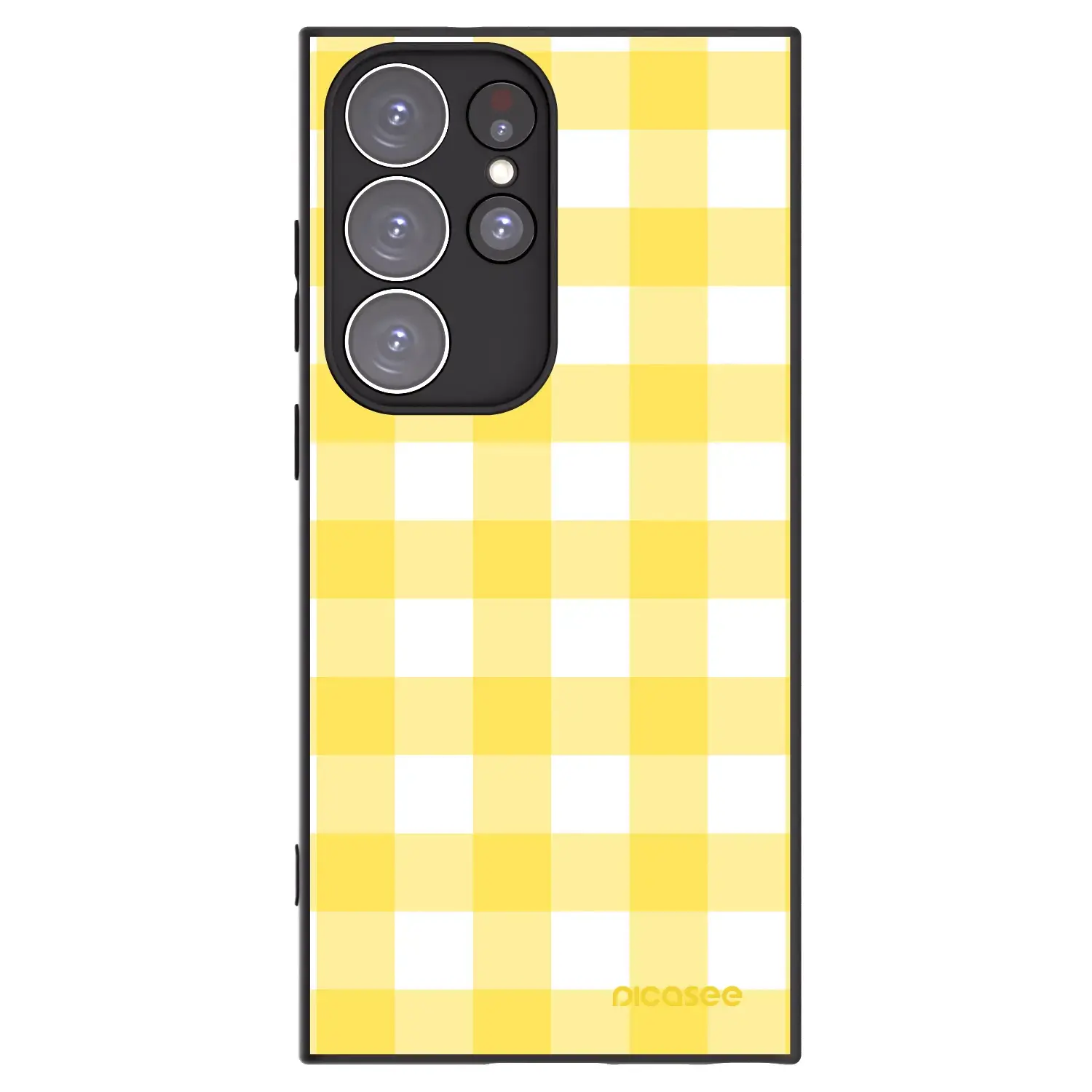 Silikonový černý obal pro Samsung Galaxy S23 Ultra 5G - Gride lemon