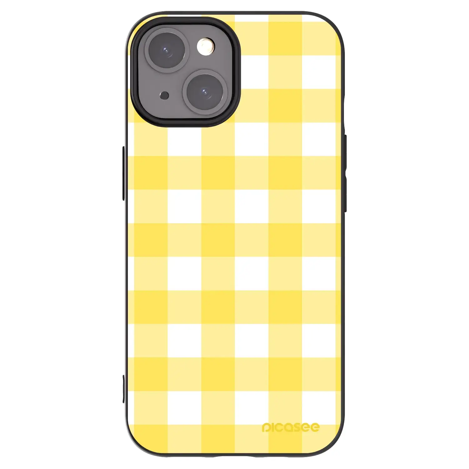 Silikonový černý obal pro Apple iPhone 15 - Gride lemon
