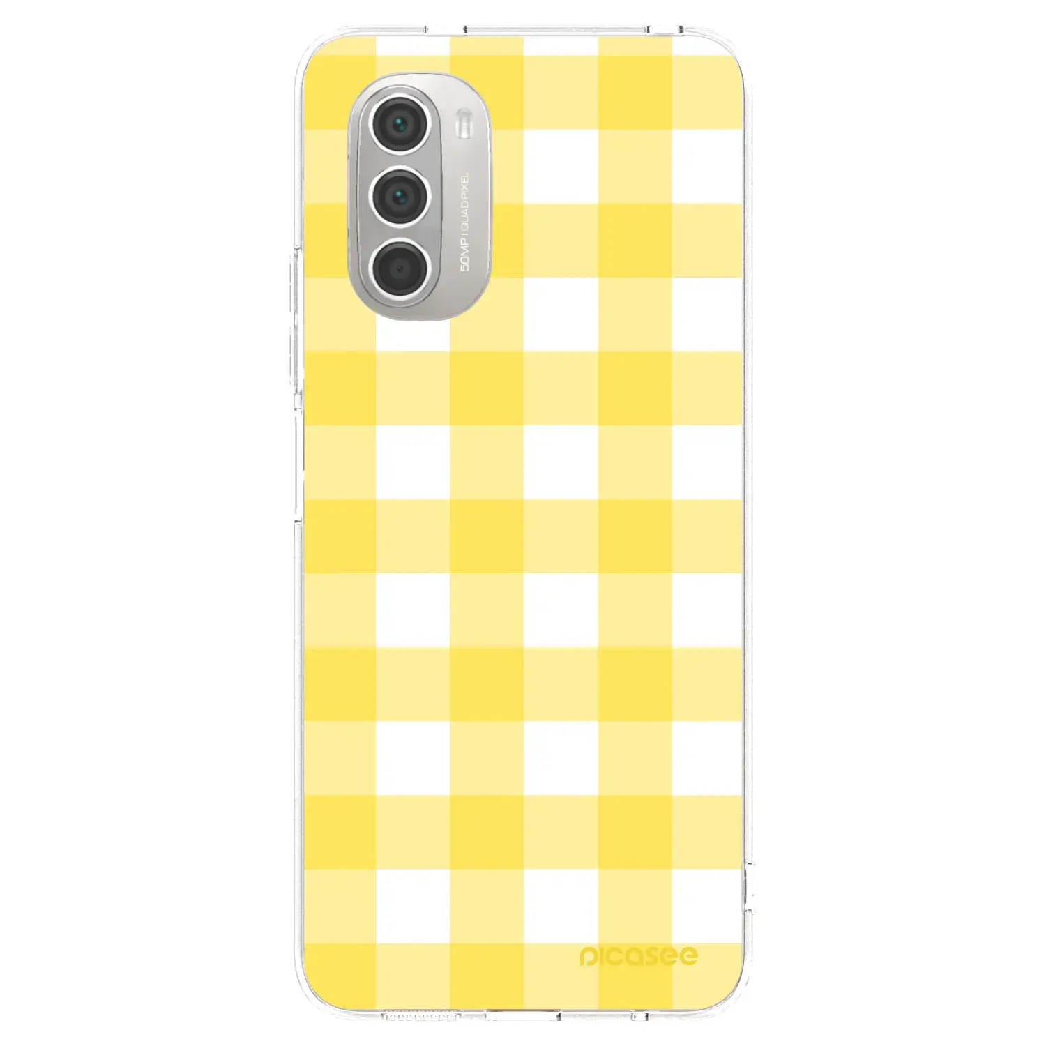 Silikonový průhledný obal pro Motorola Moto G51 - Gride lemon