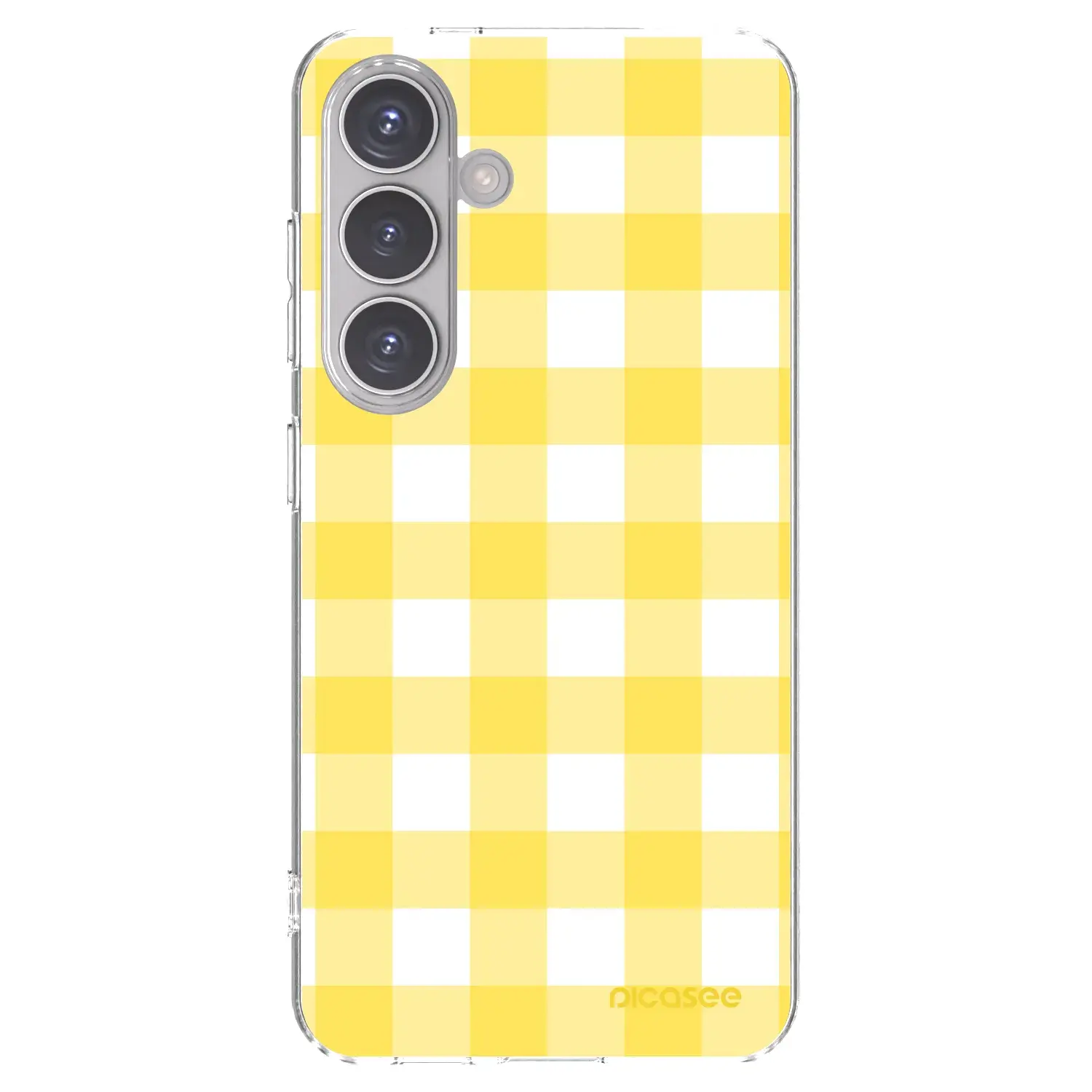 Silikonový průhledný obal pro Samsung Galaxy S24 S921B 5G - Gride lemon