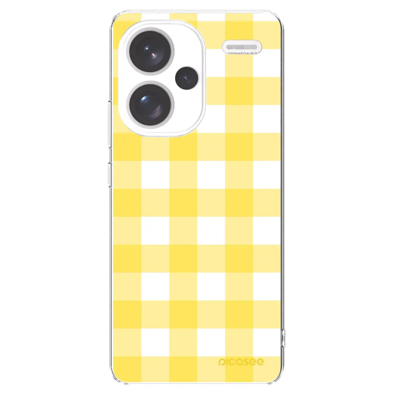 Silikonový průhledný obal pro Xiaomi Redmi Note 13 Pro+ 5G - Gride lemon