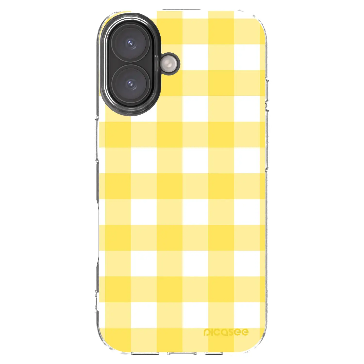Silikonový průhledný obal pro Apple iPhone 16 - Gride lemon