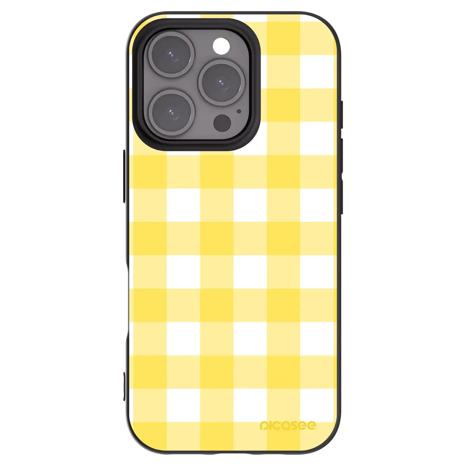 Silikonový černý obal pro Apple iPhone 16 Pro - Gride lemon