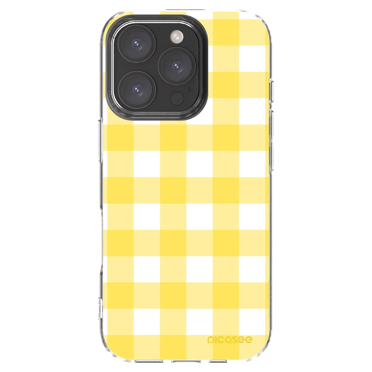 Silikonový průhledný obal pro Apple iPhone 16 Pro - Gride lemon