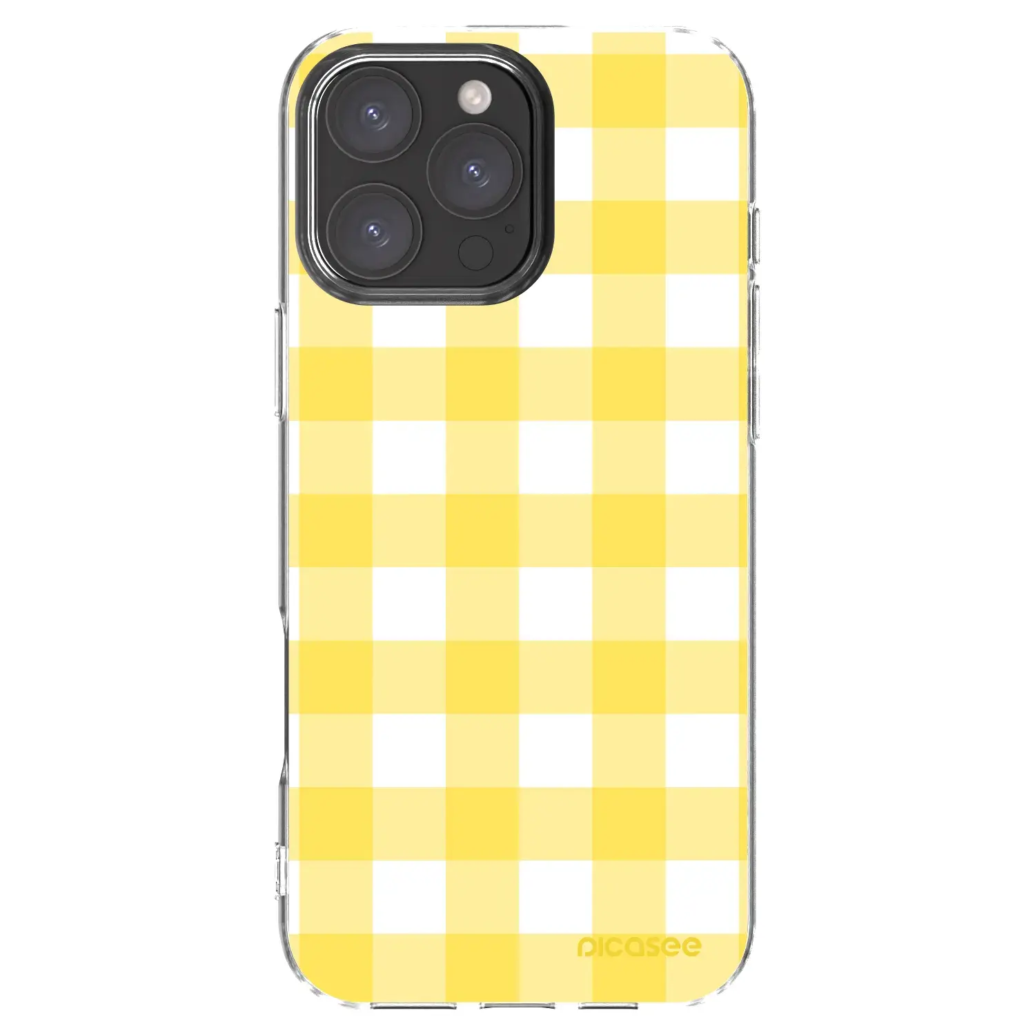Silikonový průhledný obal pro Apple iPhone 16 Pro Max - Gride lemon