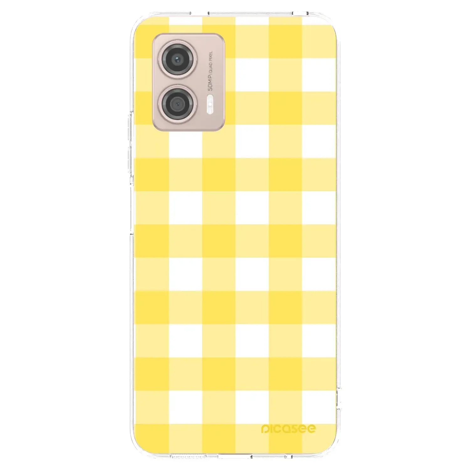 Silikonový průhledný obal pro Motorola Moto G53 5G - Gride lemon