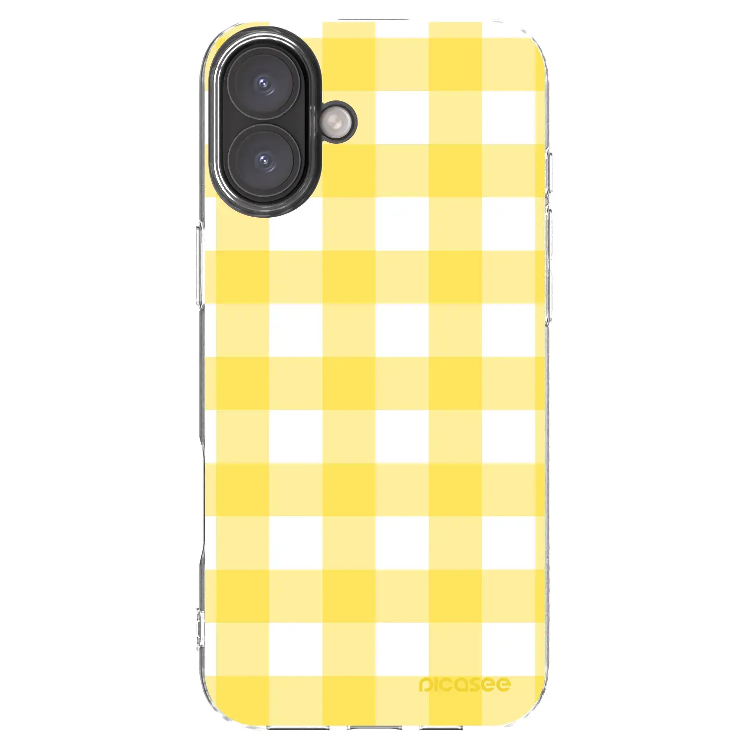 Silikonový průhledný obal pro Apple iPhone 16 Plus - Gride lemon