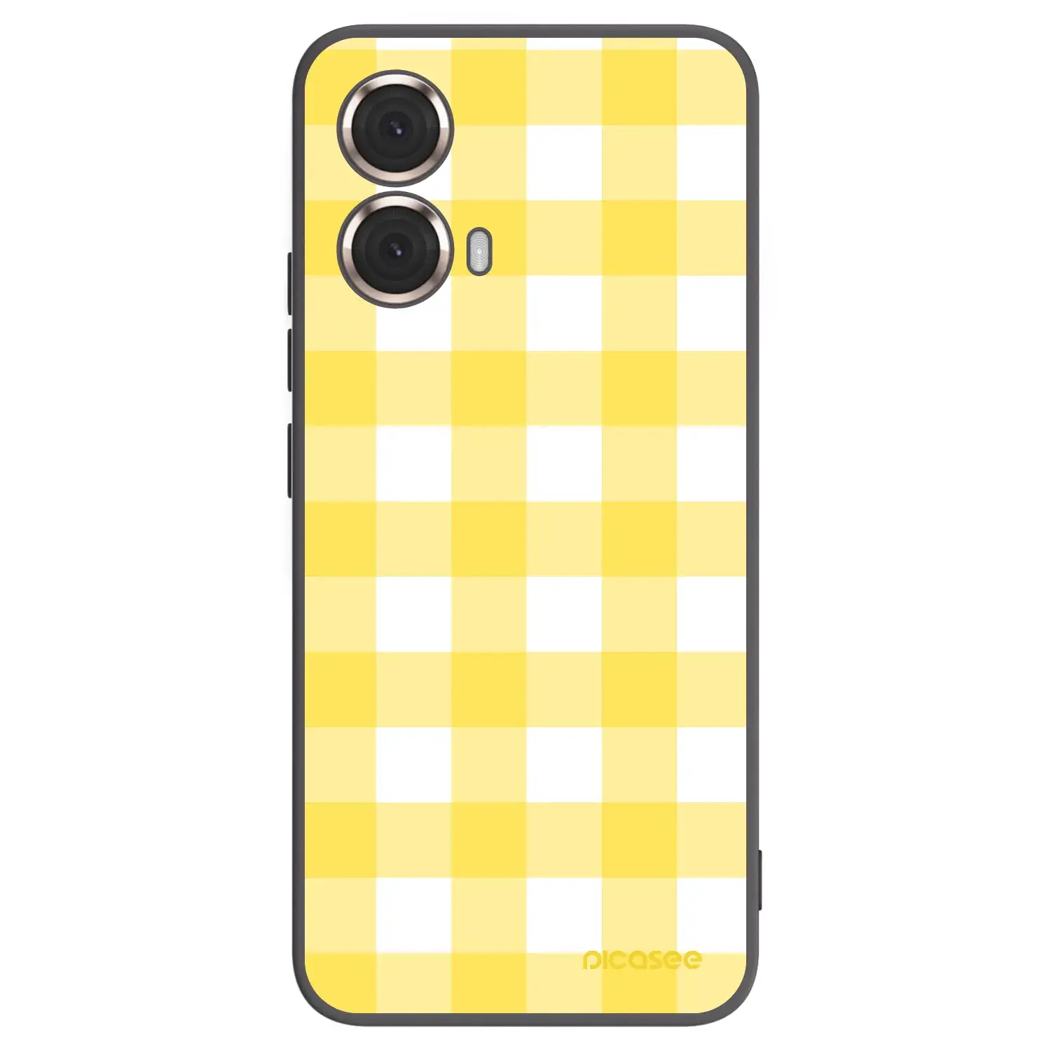 Silikonový černý obal pro Motorola Moto G85 - Gride lemon