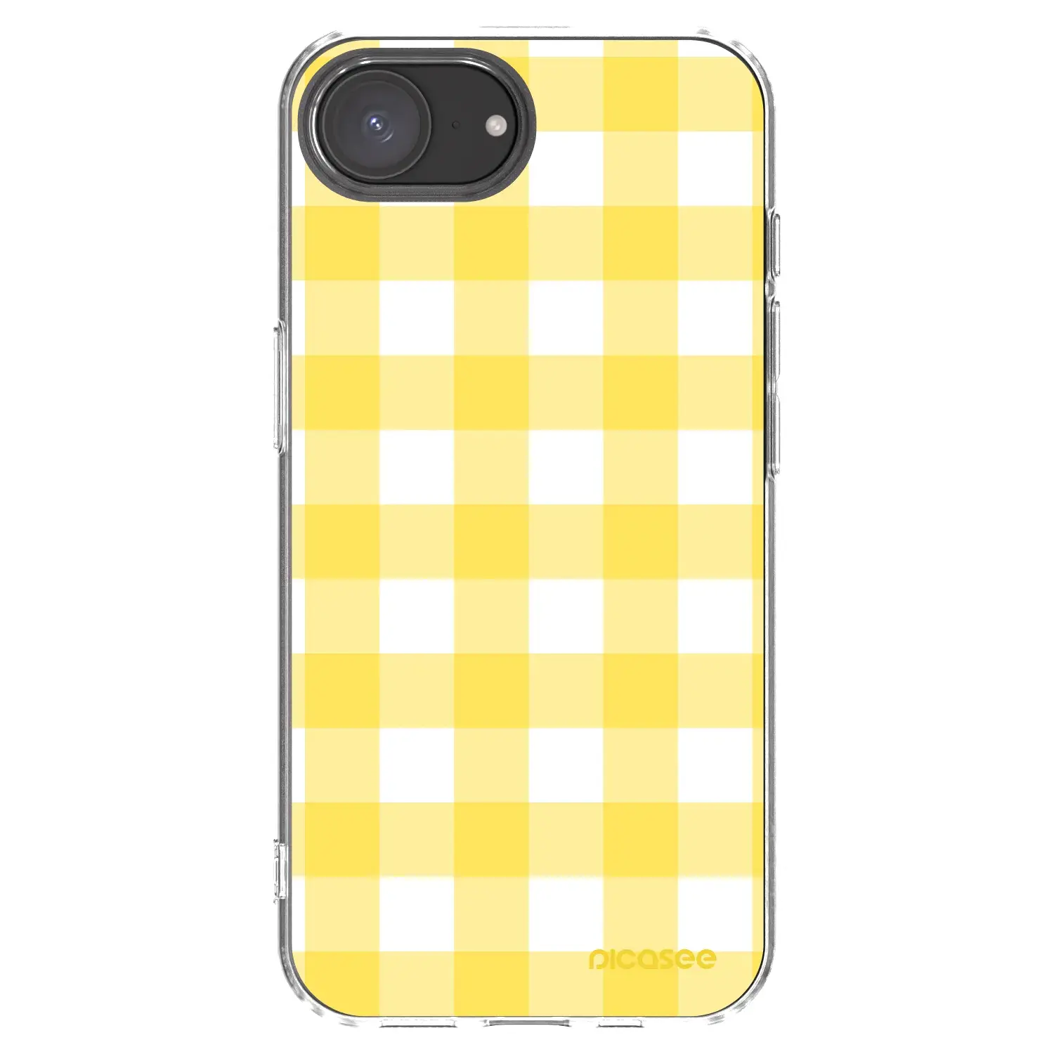 Silikonový průhledný obal pro Apple iPhone 16e - Gride lemon