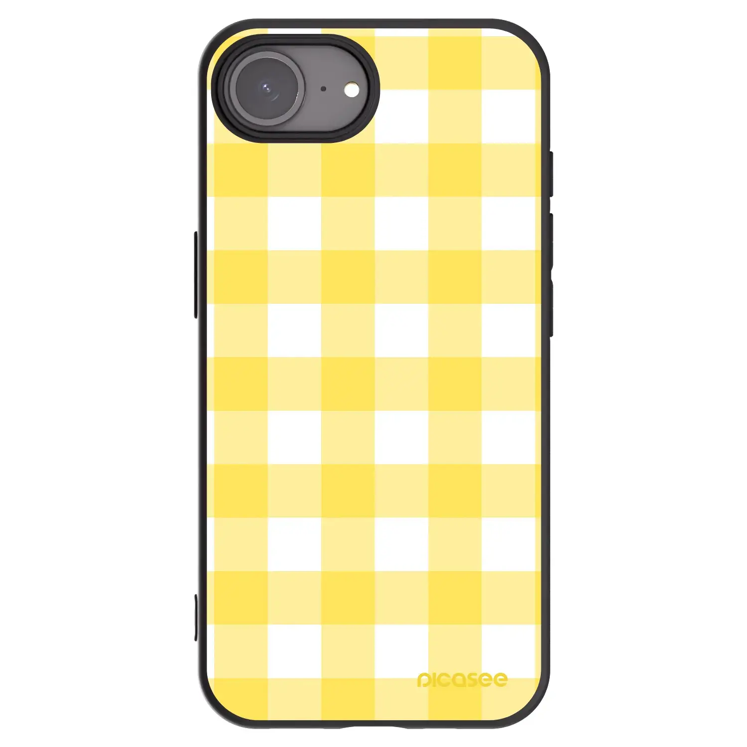 Silikonový černý obal pro Apple iPhone 16e - Gride lemon