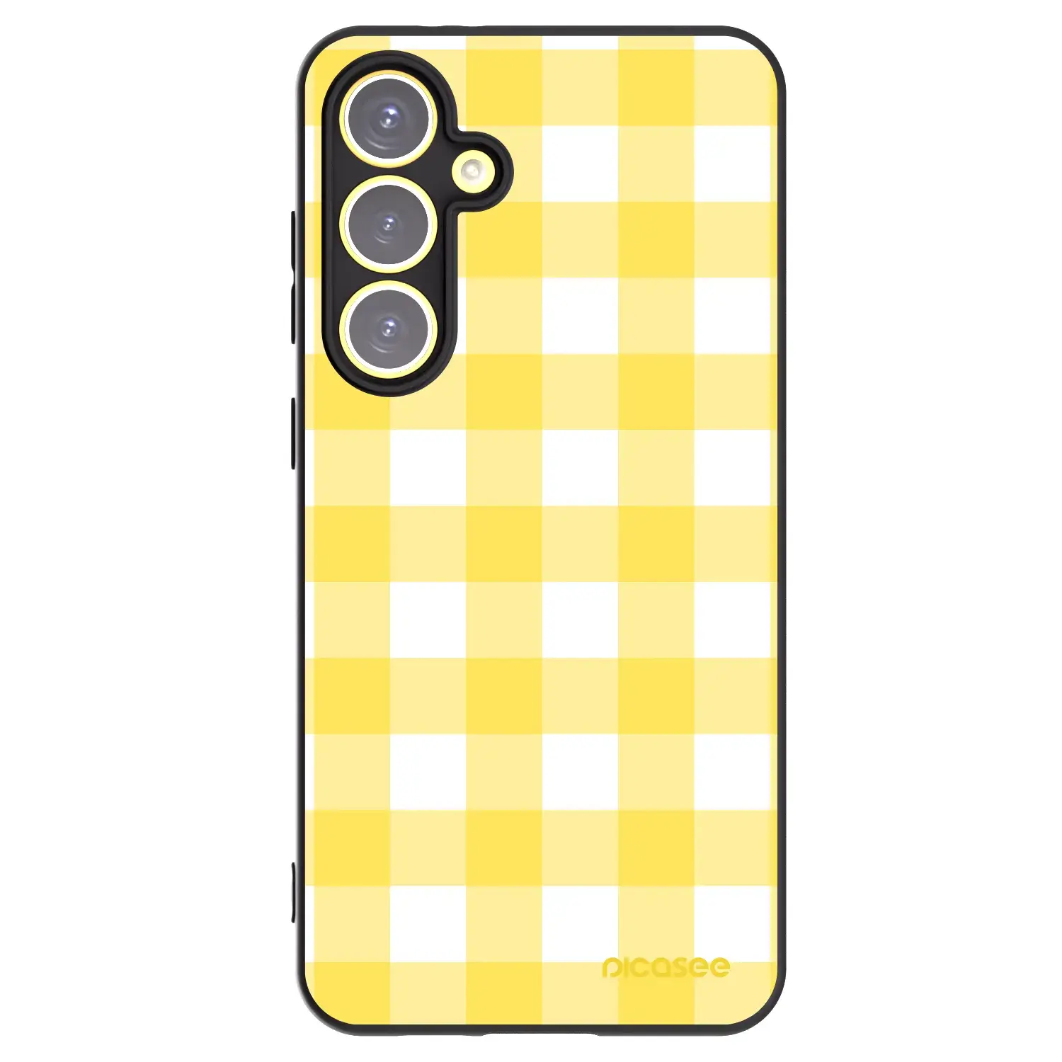 Silikonový černý obal pro Samsung Galaxy S24 FE S721B - Gride lemon