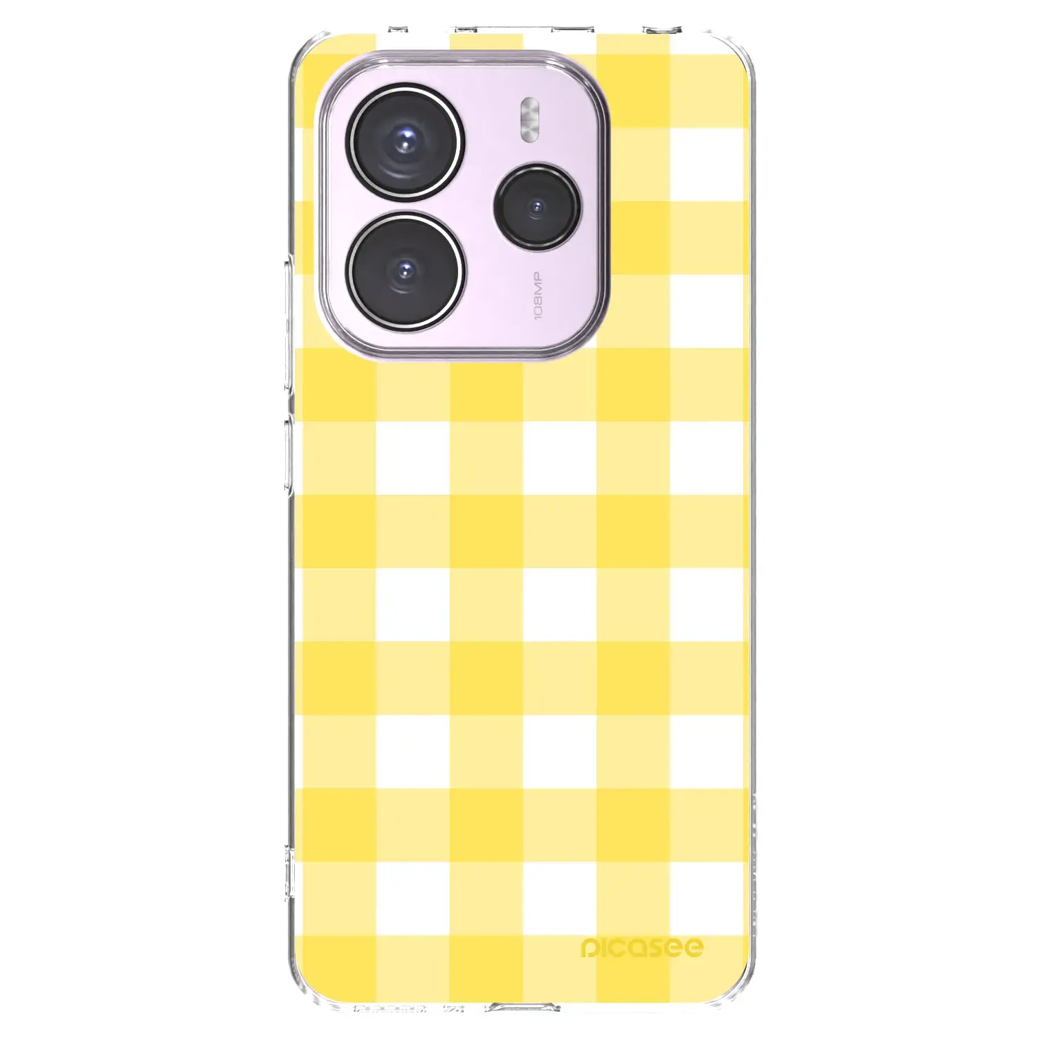 Silikonový průhledný obal pro Xiaomi Redmi Note 14 5G - Gride lemon