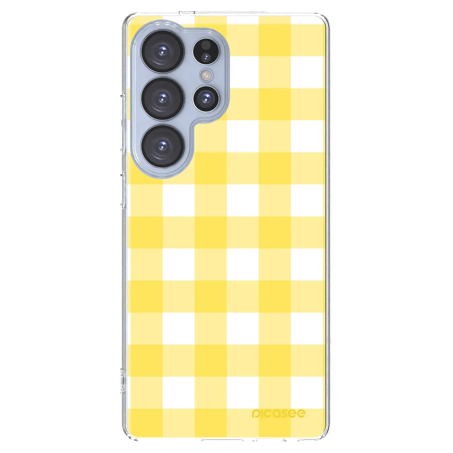 Silikonový průhledný obal pro Samsung Galaxy S25 Ultra 5G - Gride lemon