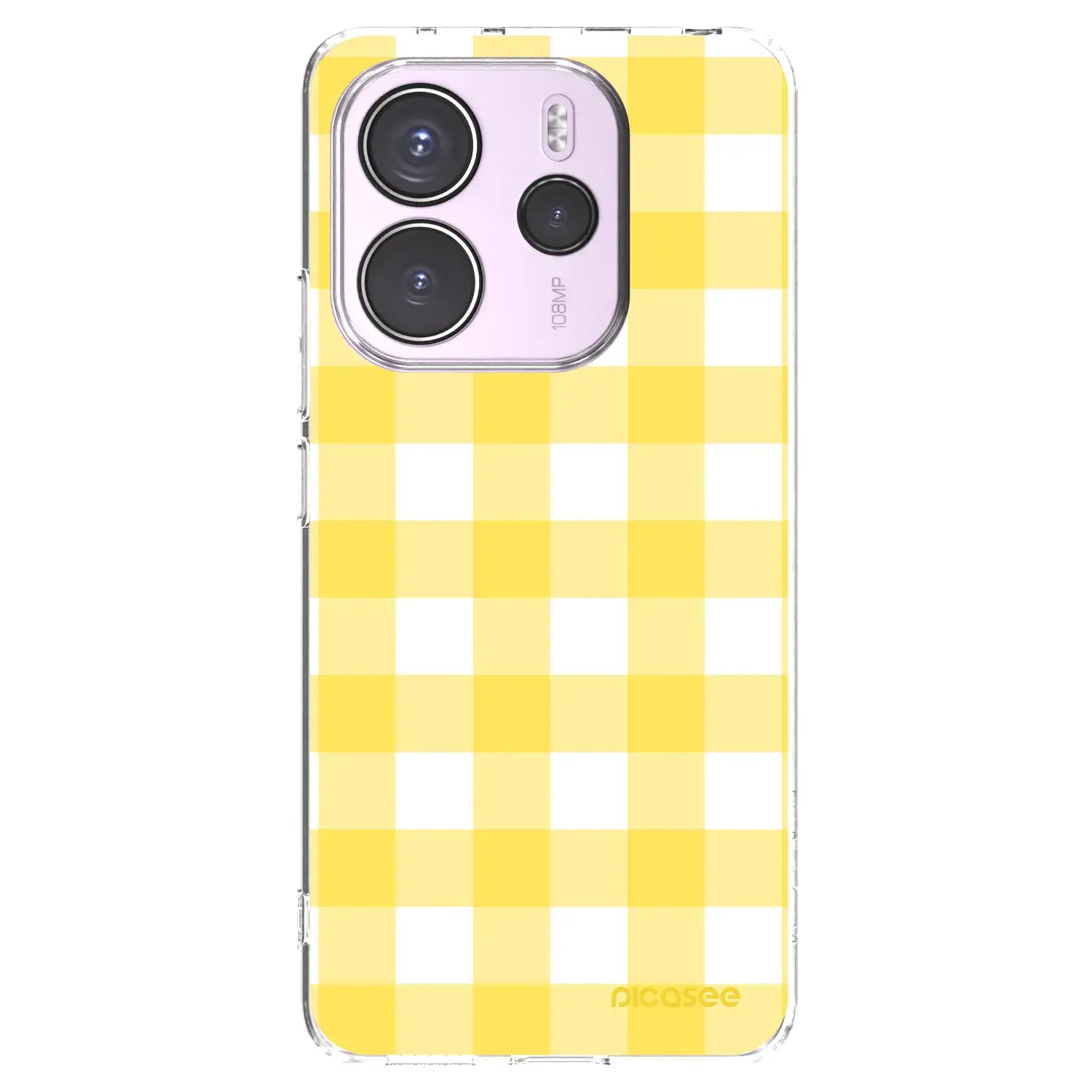 Silikonový průhledný obal pro Xiaomi Redmi Note 14 4G - Gride lemon