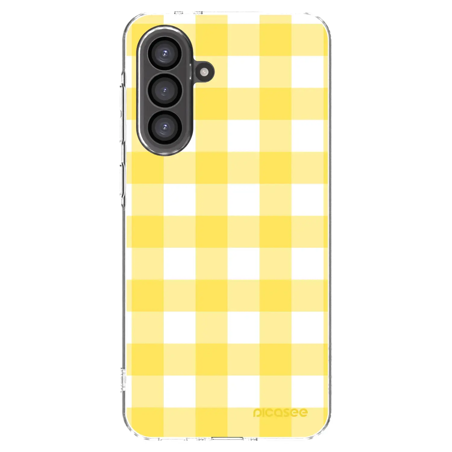 Silikonový průhledný obal pro Samsung Galaxy A36 5G - Gride lemon