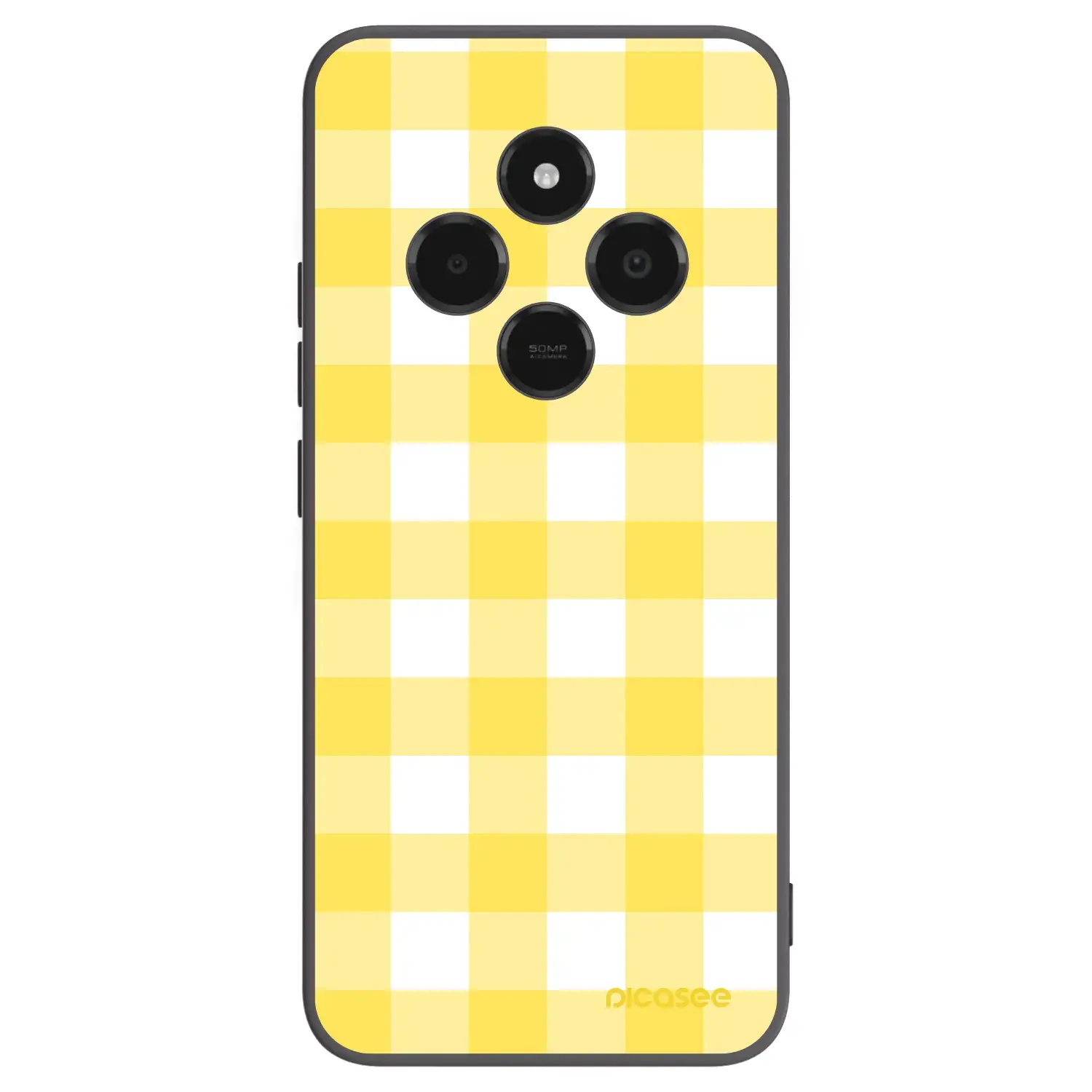 Silikonový černý obal pro Xiaomi Poco C75 - Gride lemon