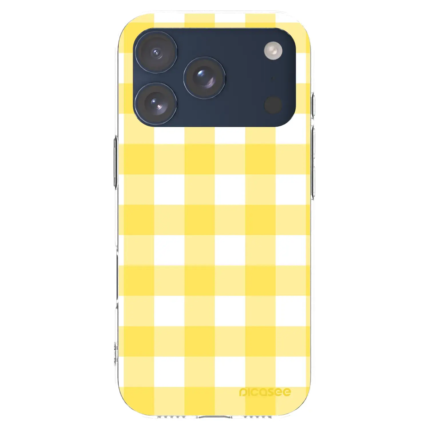 Silikonový průhledný obal pro Apple iPhone 17 Pro - Gride lemon