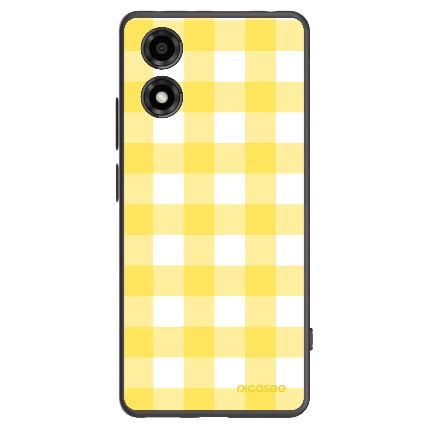 Silikonový černý obal pro Motorola Moto E14 - Gride lemon