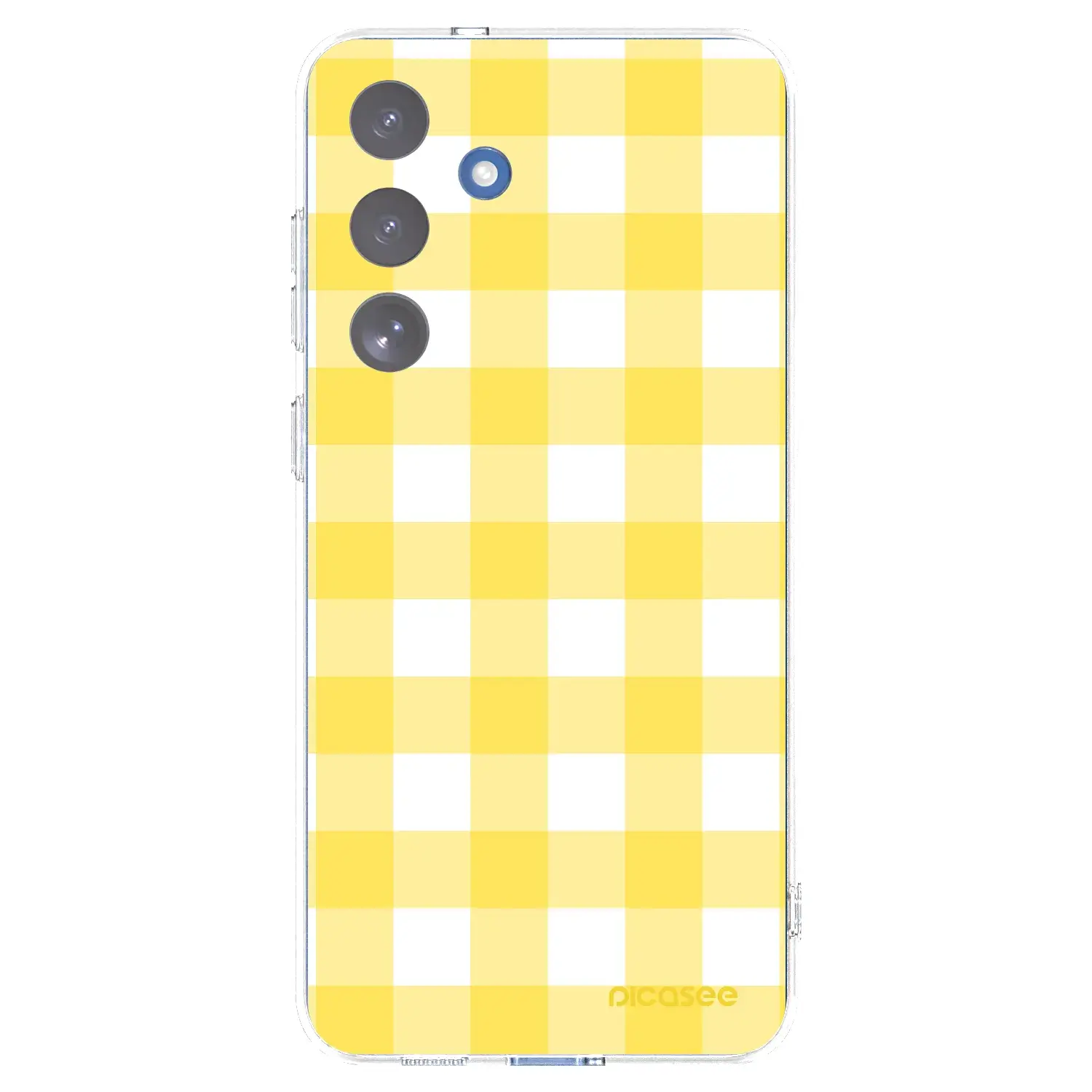 Silikonový průhledný obal pro Samsung Galaxy S25 FE 5G - Gride lemon