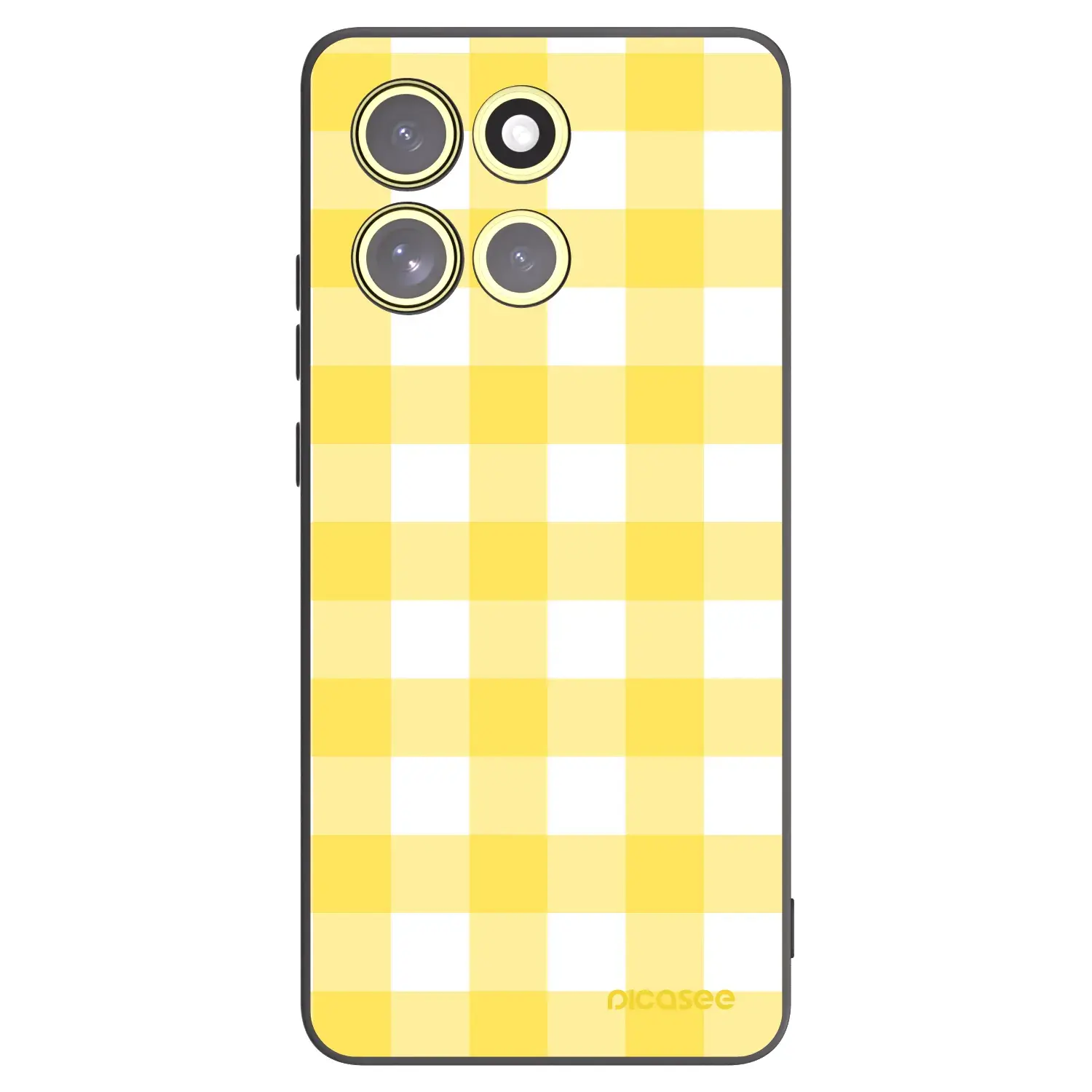 Silikonový černý obal pro Motorola Moto G86 Power 5G - Gride lemon
