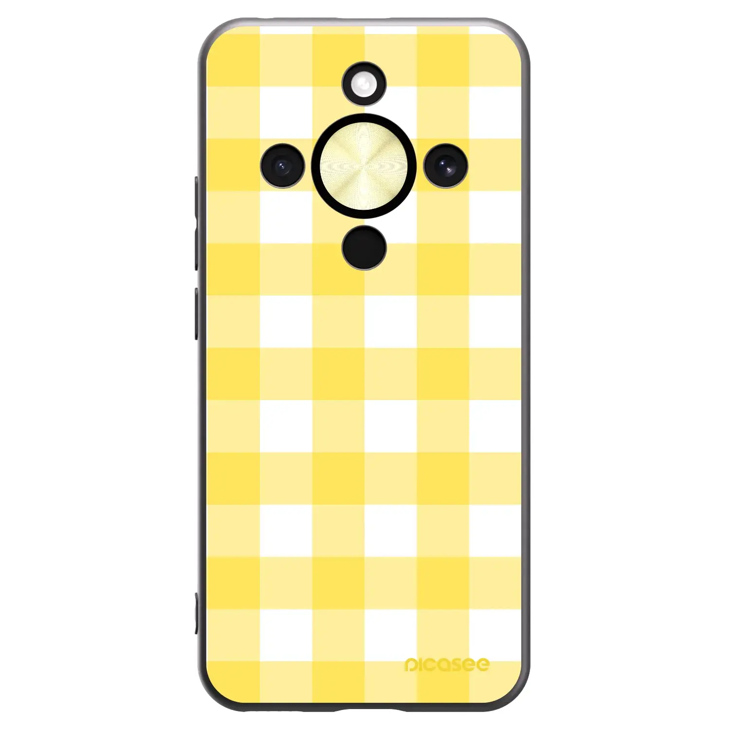 Silikonový černý obal pro Honor Magic8 Lite 5G - Gride lemon