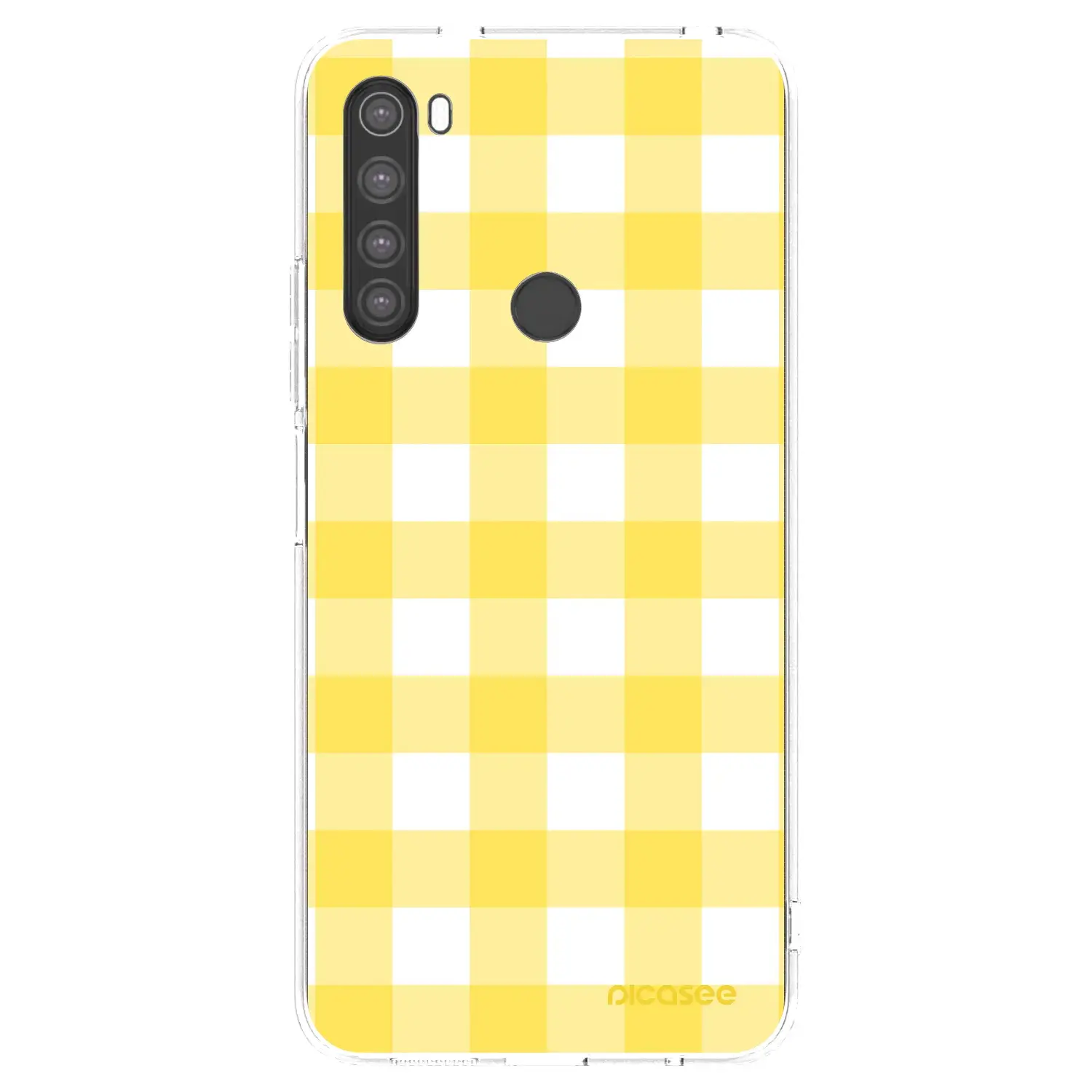 Silikonový průhledný obal pro Xiaomi Redmi Note 8 - Gride lemon